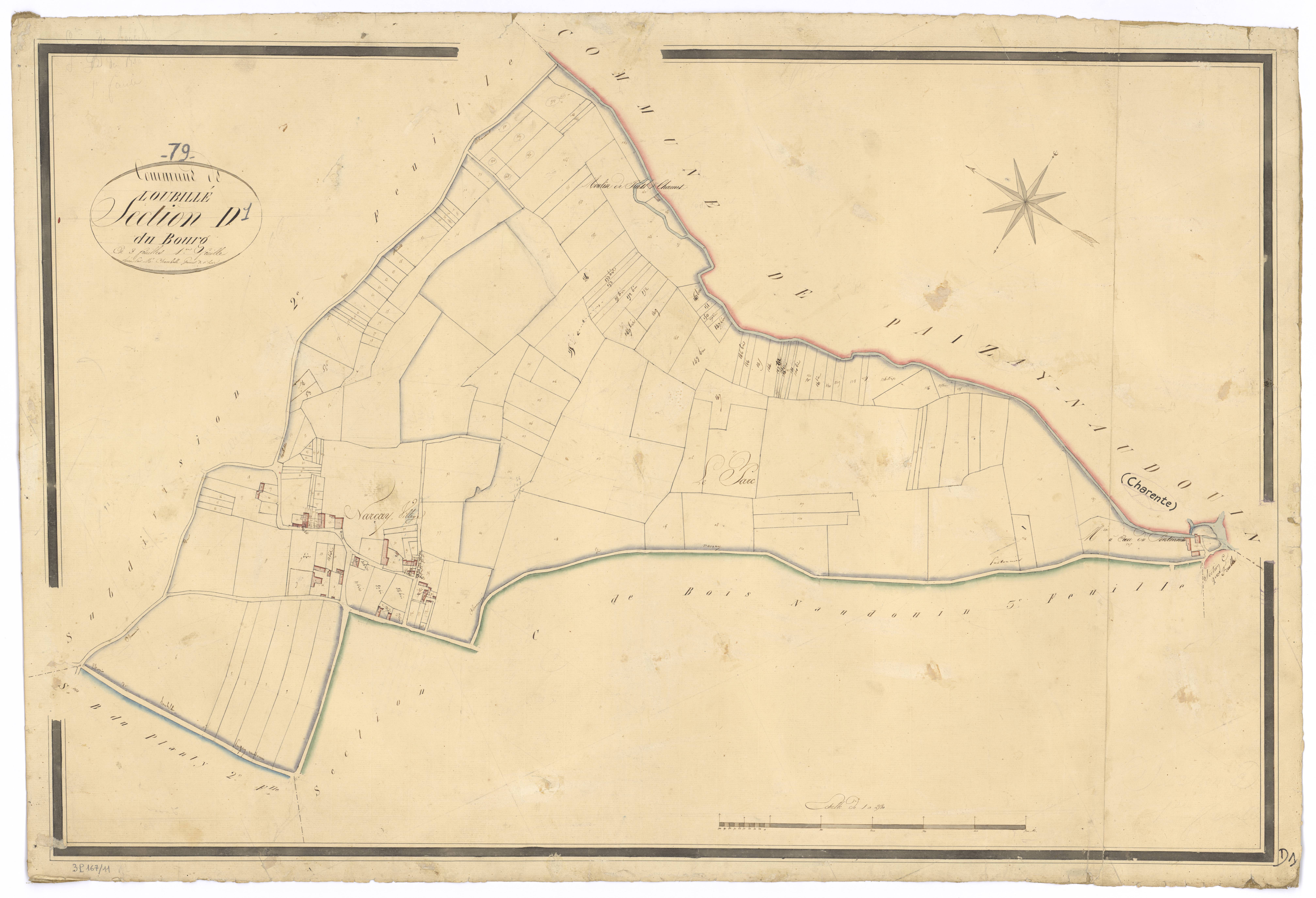 Loubillé - FRAD079_CADASTRE_NAPOLEONIEN Section D1 dite du Bourg 