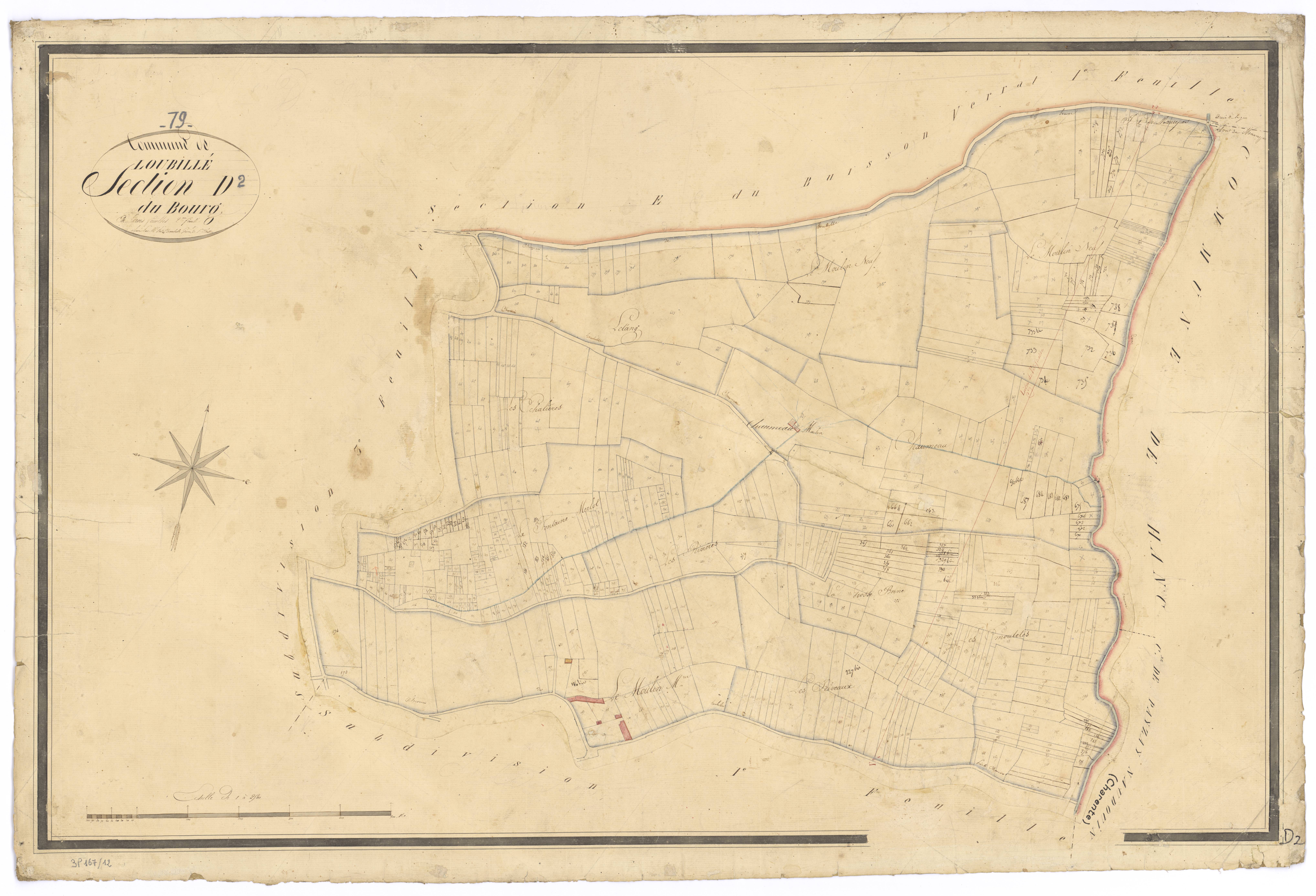 Loubillé - FRAD079_CADASTRE_NAPOLEONIEN Section D2 dite du Bourg 