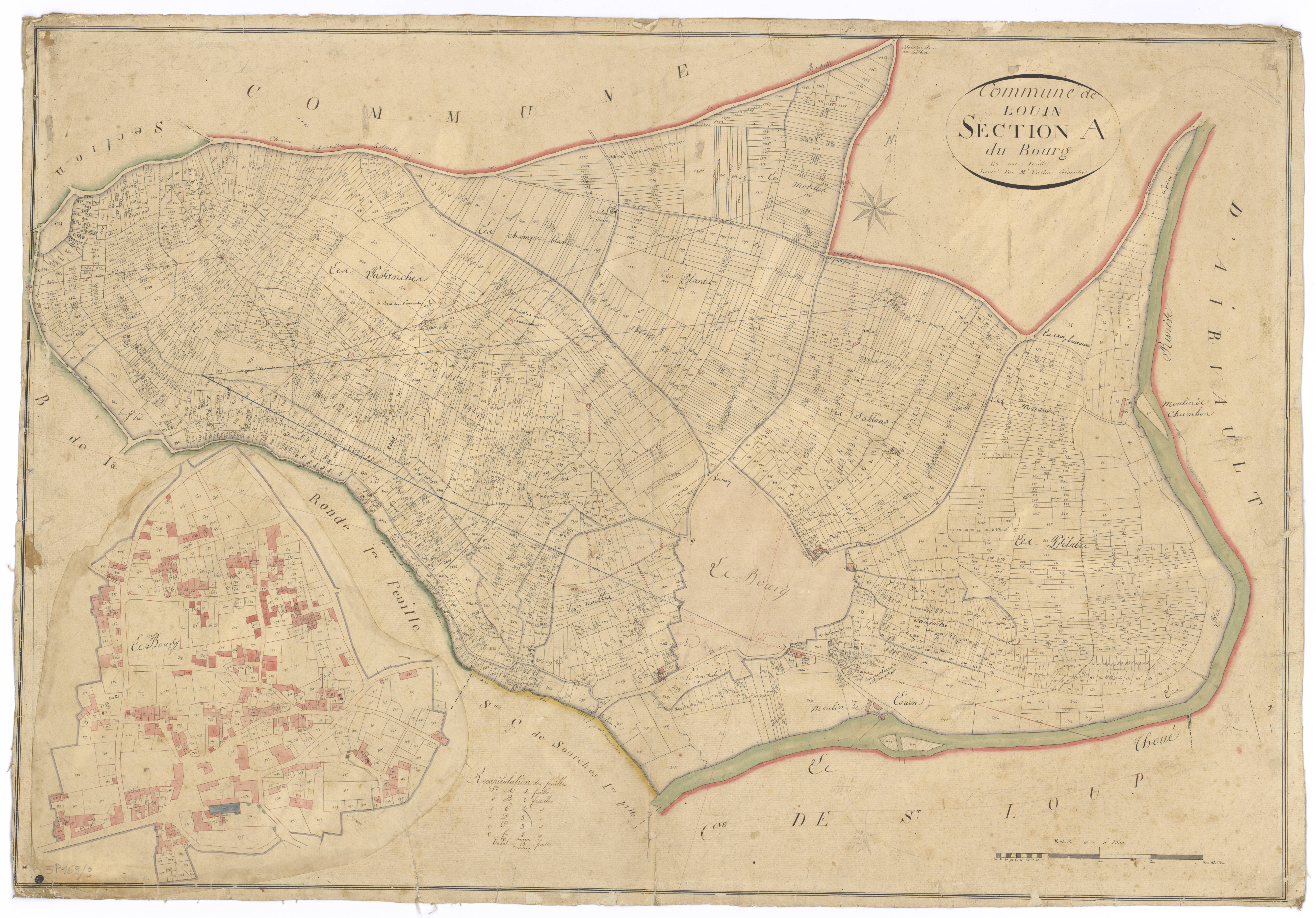 Louin - FRAD079_CADASTRE_NAPOLEONIEN Section A dite du Bourg