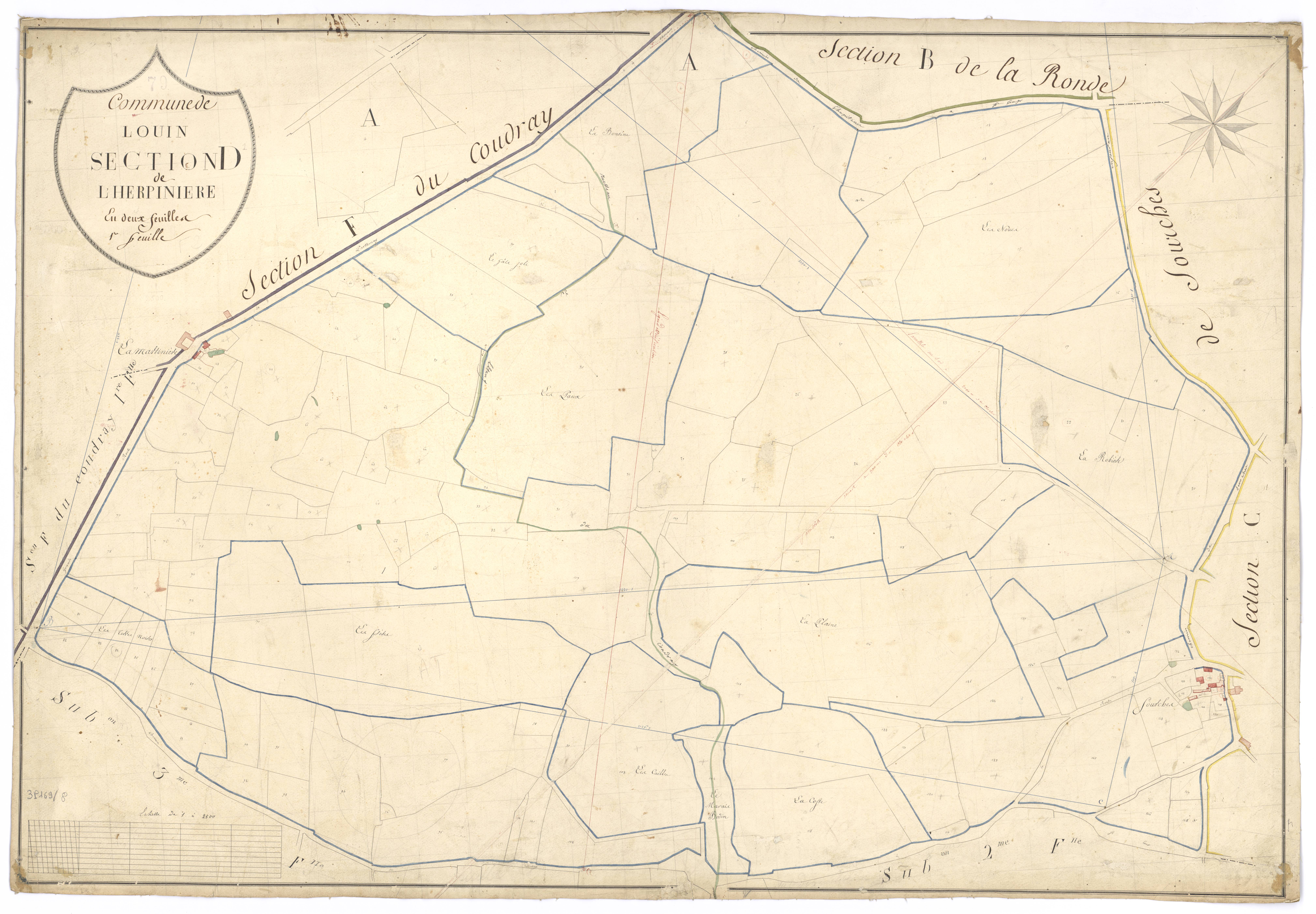 Louin - FRAD079_CADASTRE_NAPOLEONIEN Section D1 dite de L'Herpinière 