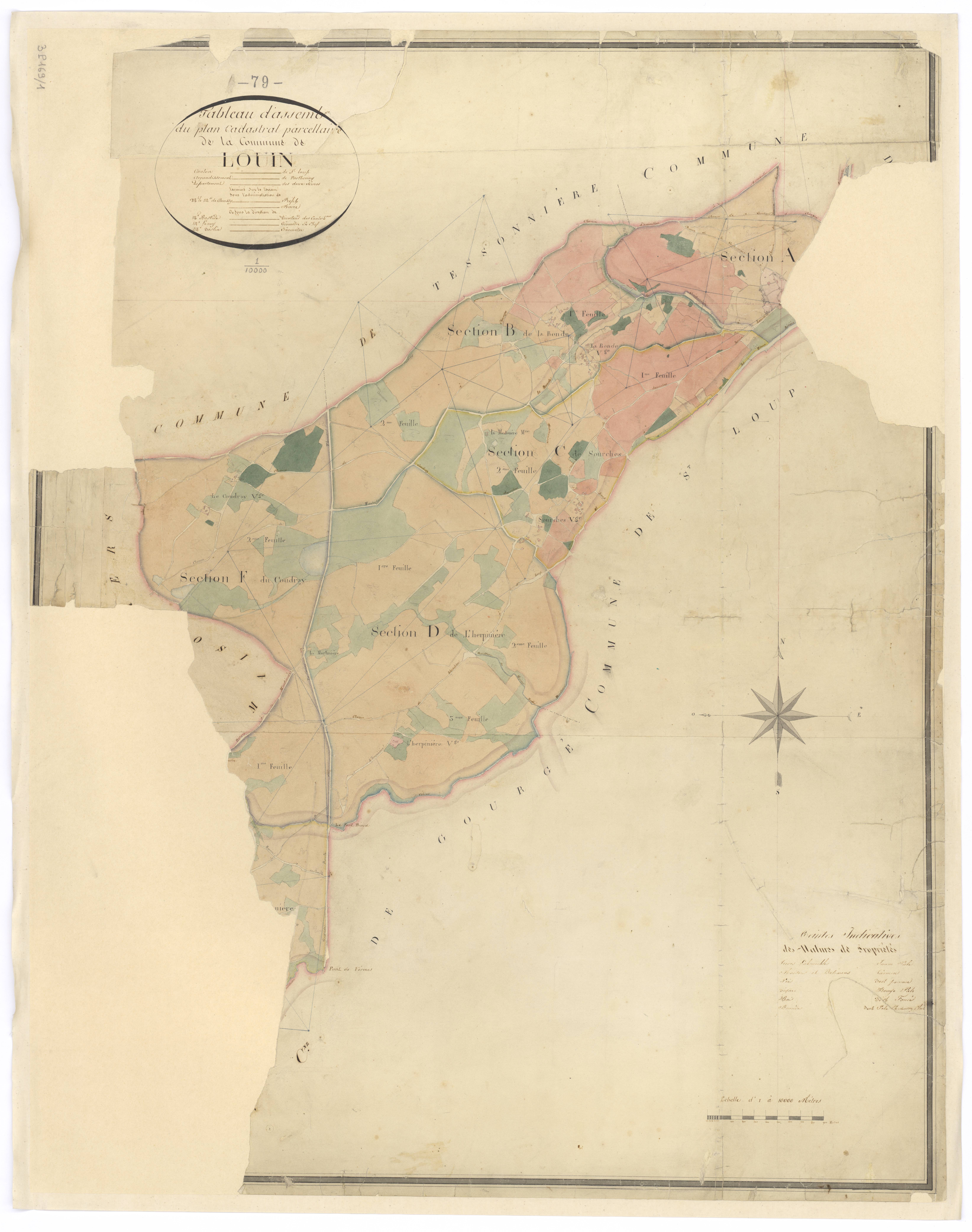 Louin - FRAD079_CADASTRE_NAPOLEONIEN Tableau d'assemblage n°1 