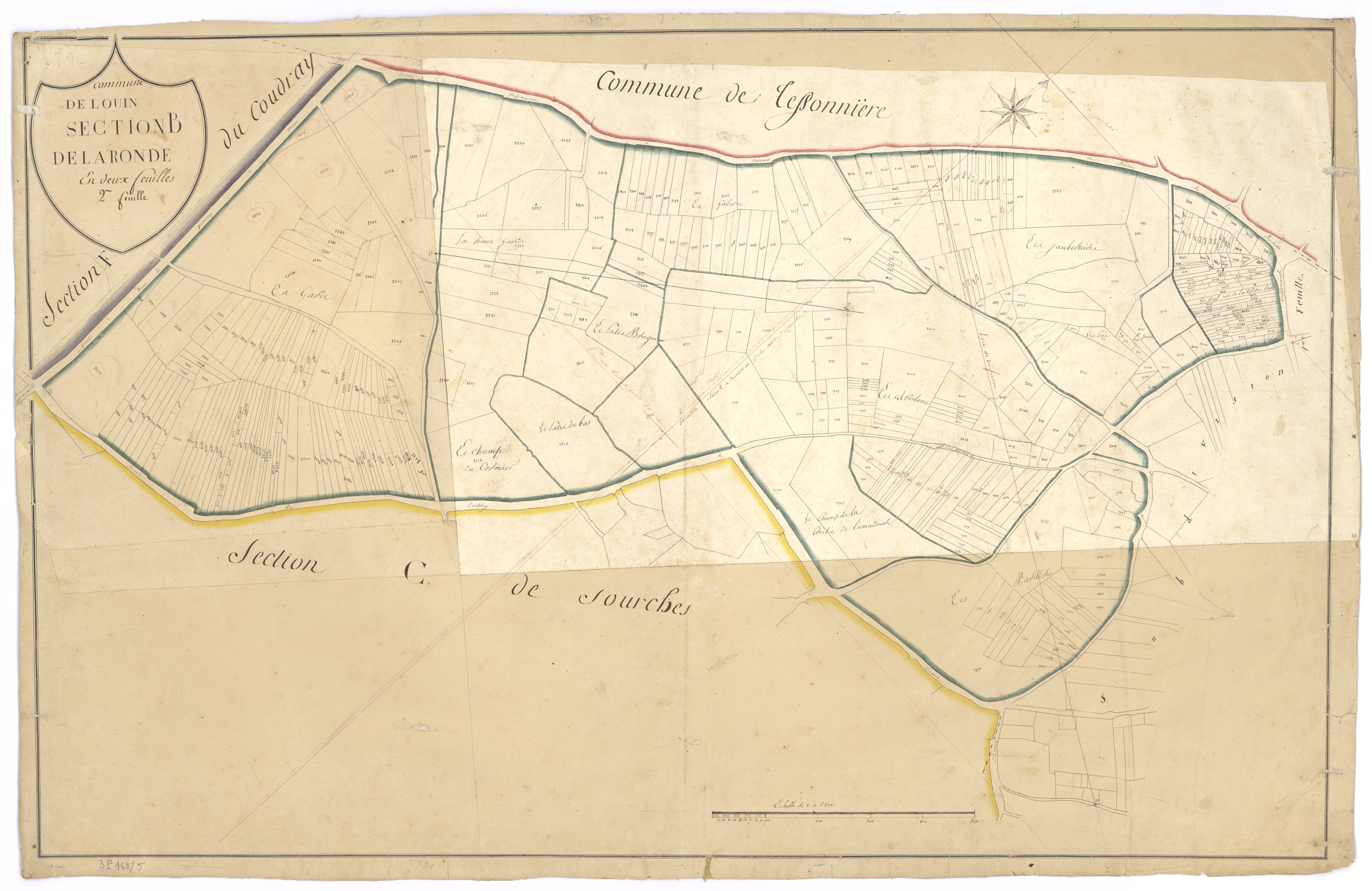 Louin - FRAD079_CADASTRE_NAPOLEONIEN Section B2 dite de la Ronde