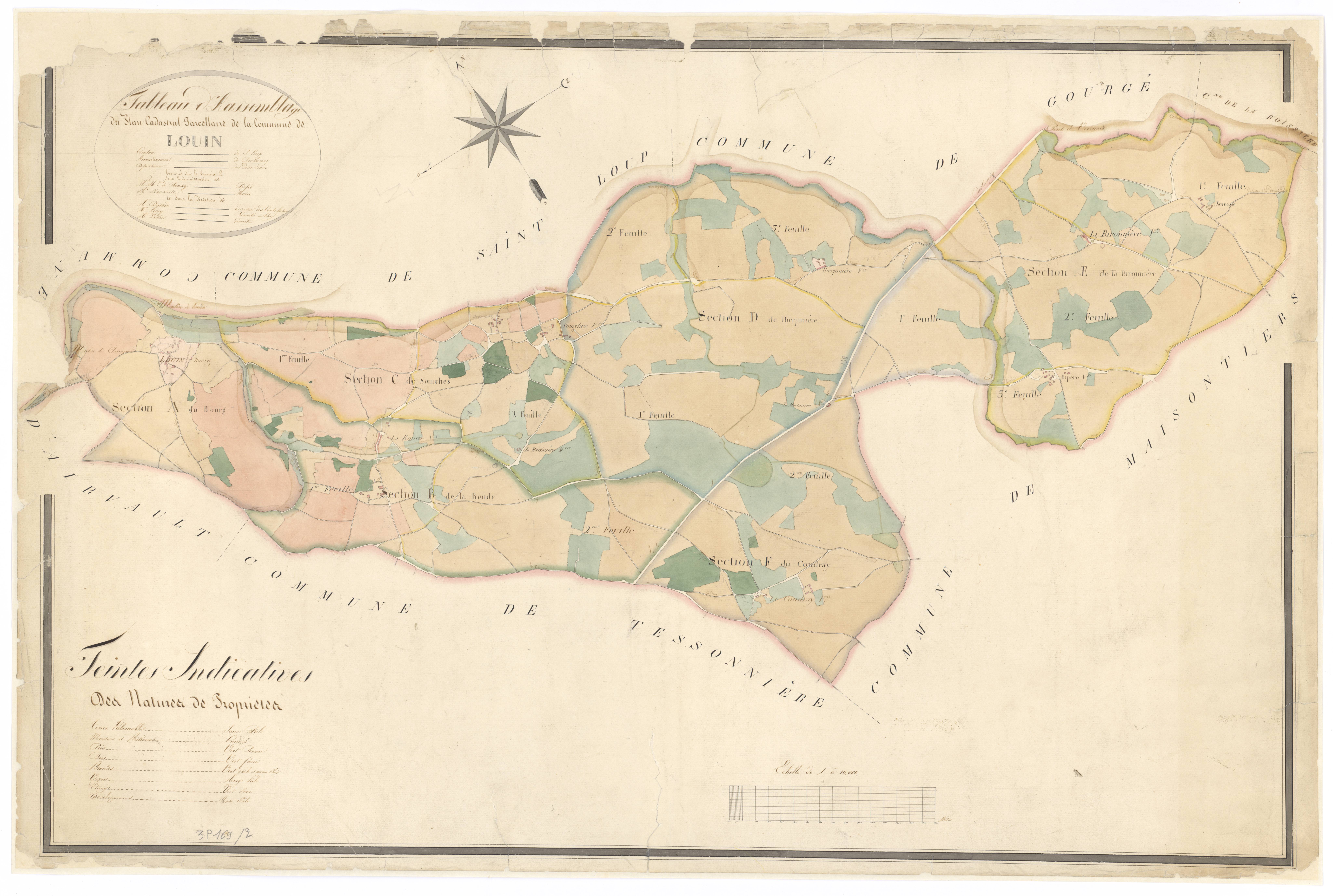 Louin - FRAD079_CADASTRE_NAPOLEONIEN Tableau d'assemblage n°2 