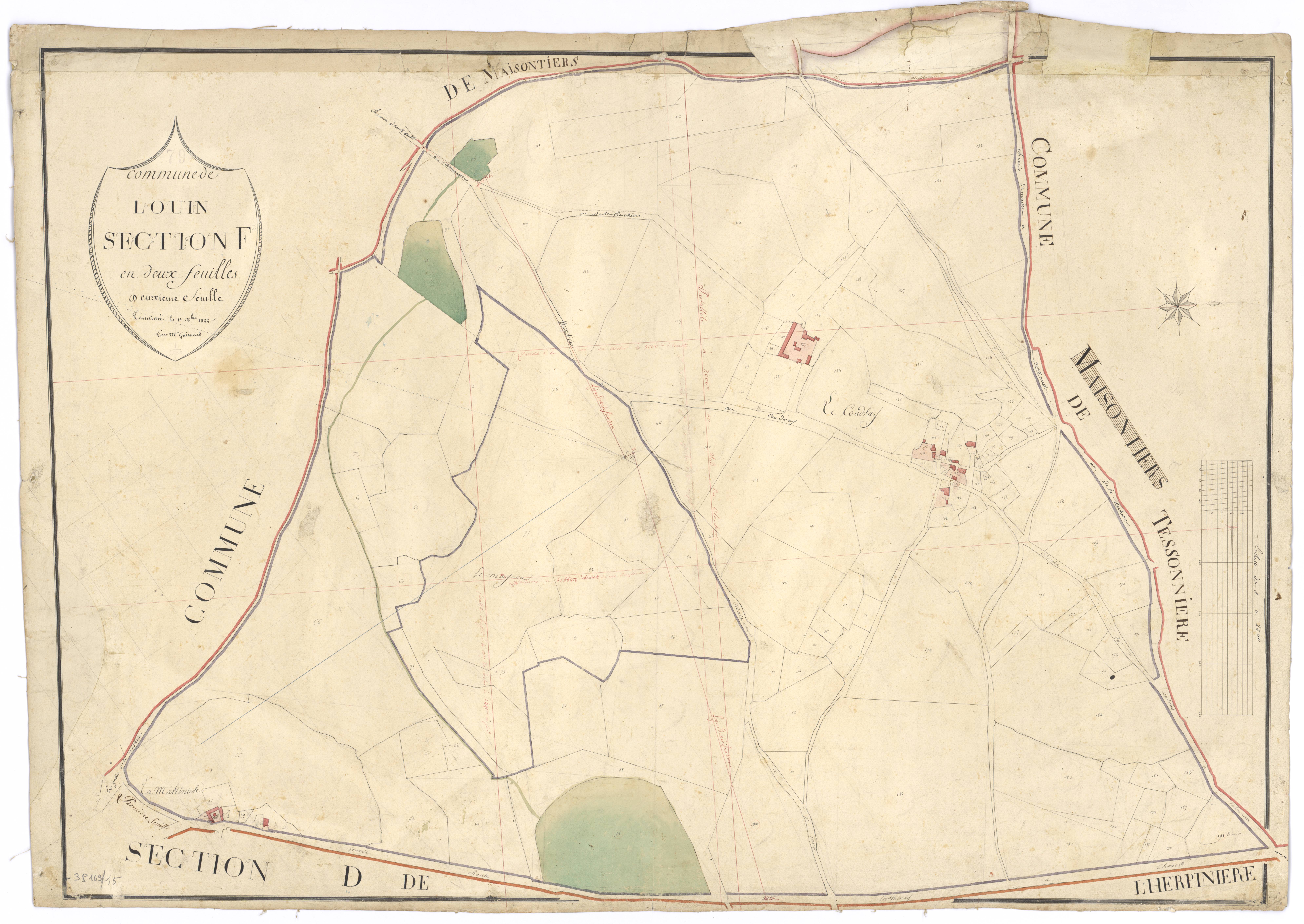 Louin - FRAD079_CADASTRE_NAPOLEONIEN Section F2 dite du Coudray