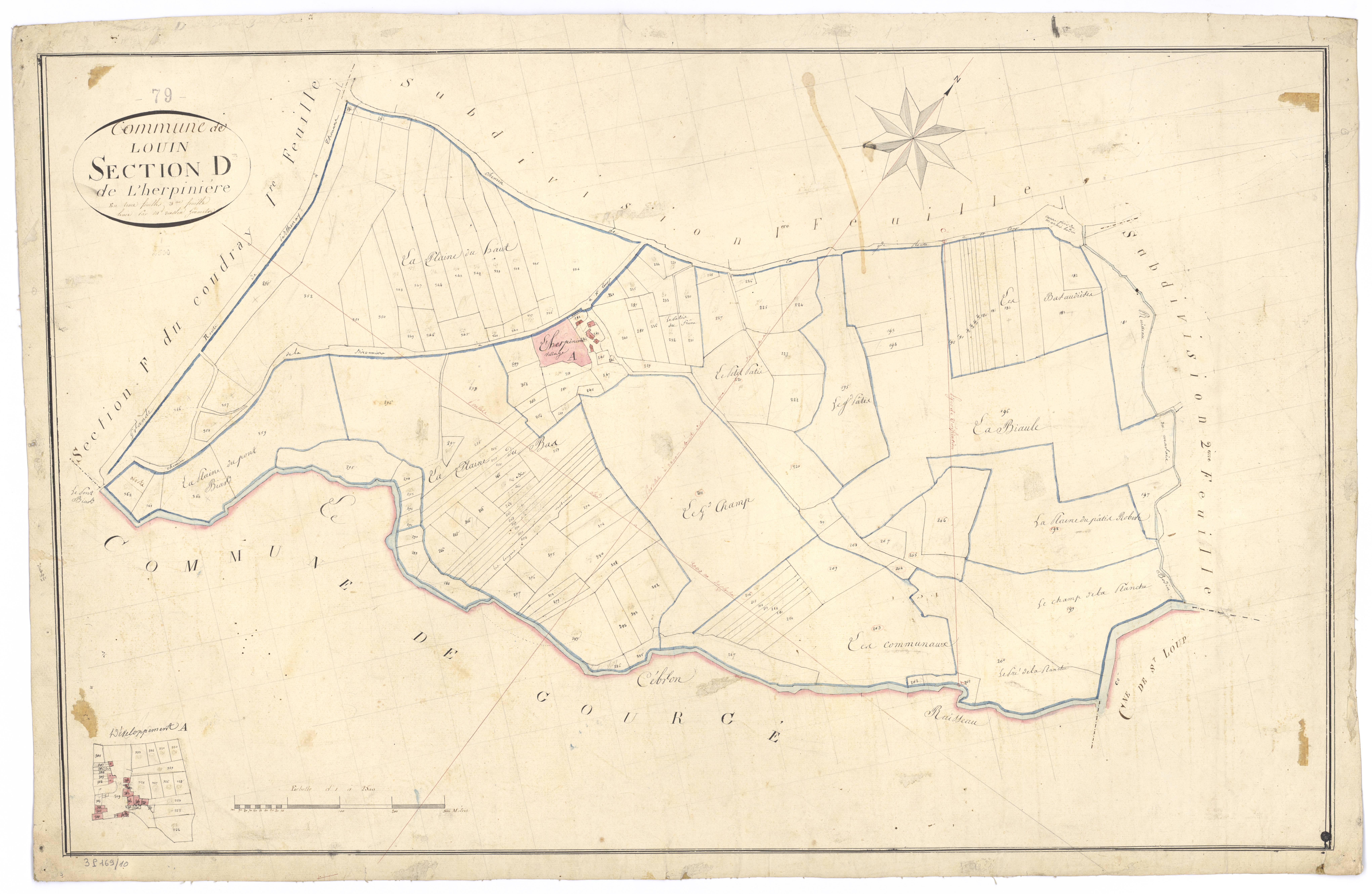 Louin - FRAD079_CADASTRE_NAPOLEONIEN Section D3 dite de L'Herpinière