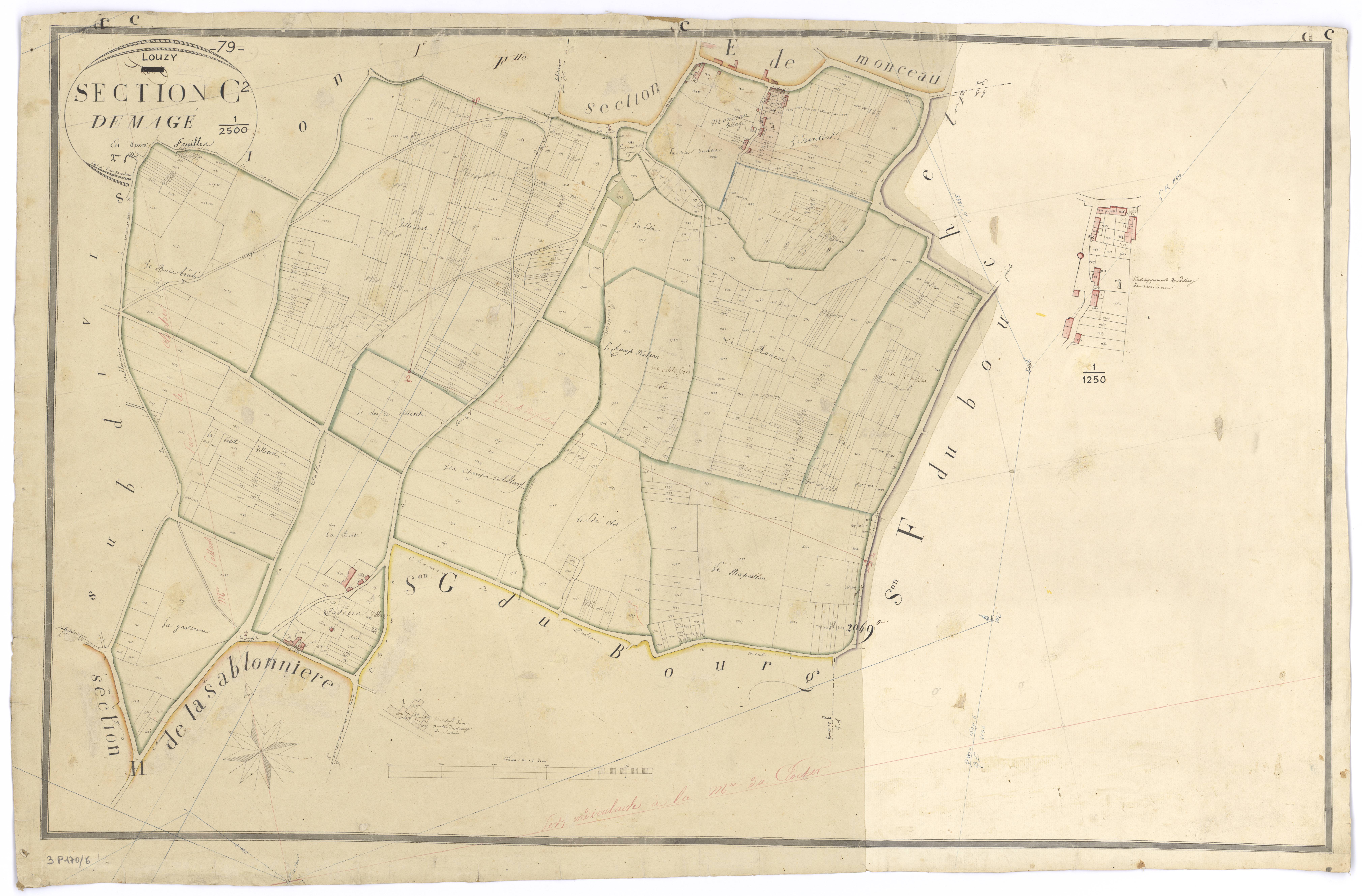 Louzy - FRAD079_CADASTRE_NAPOLEONIEN Section C2 dite de Magé