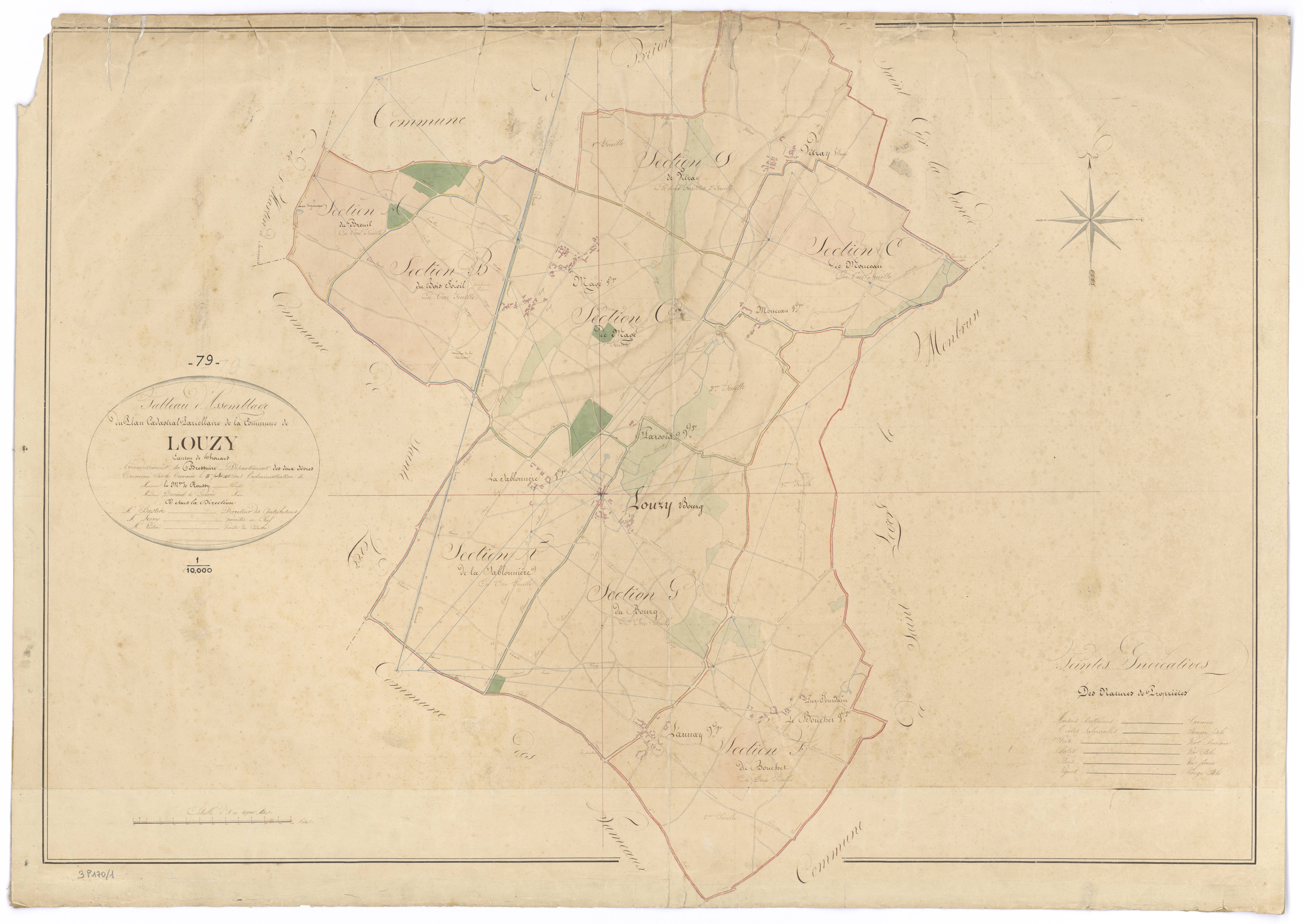 Louzy - FRAD079_CADASTRE_NAPOLEONIEN Tableau d'assemblage 