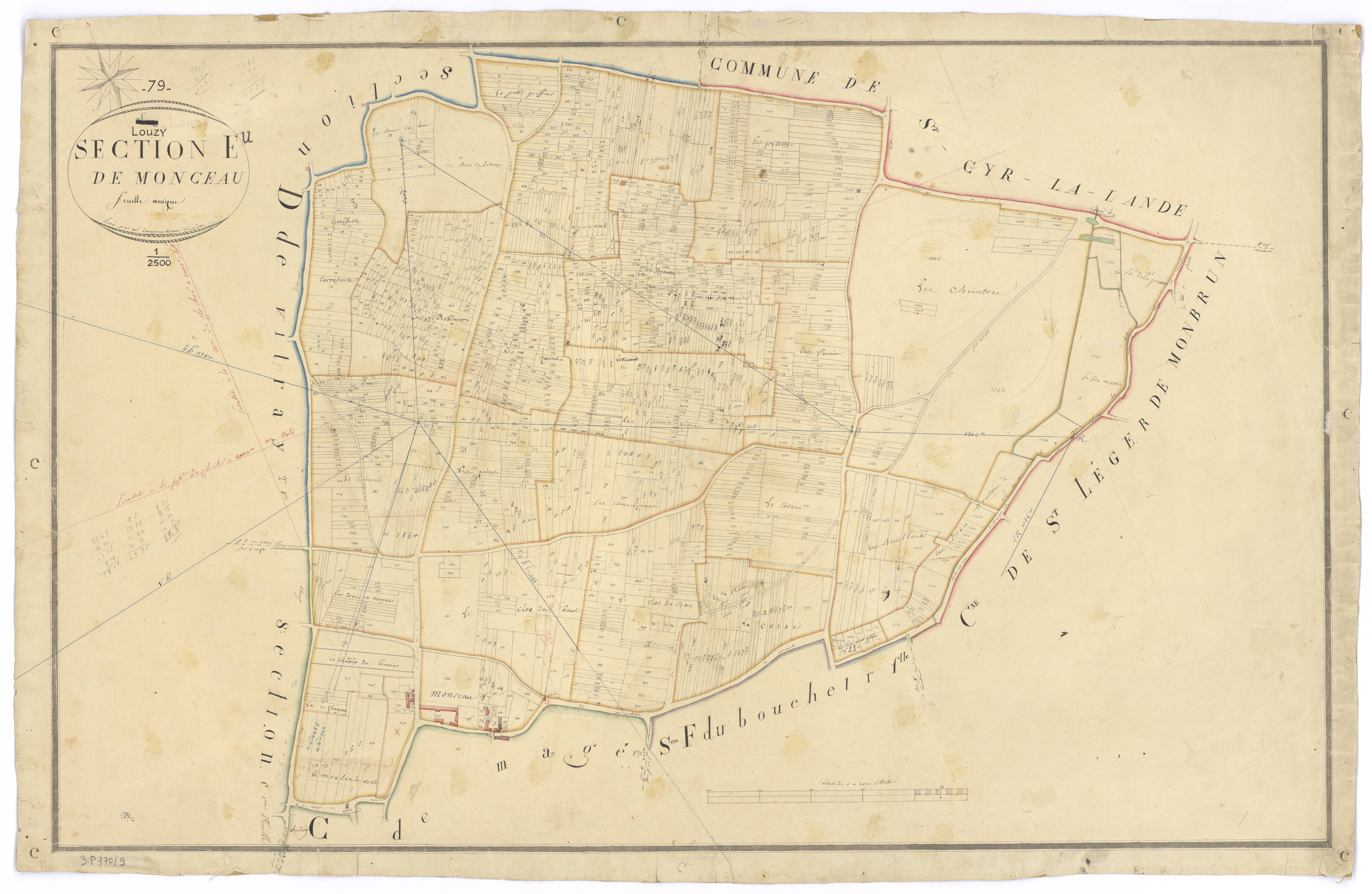 Louzy - FRAD079_CADASTRE_NAPOLEONIEN Section E dite de Monceau
