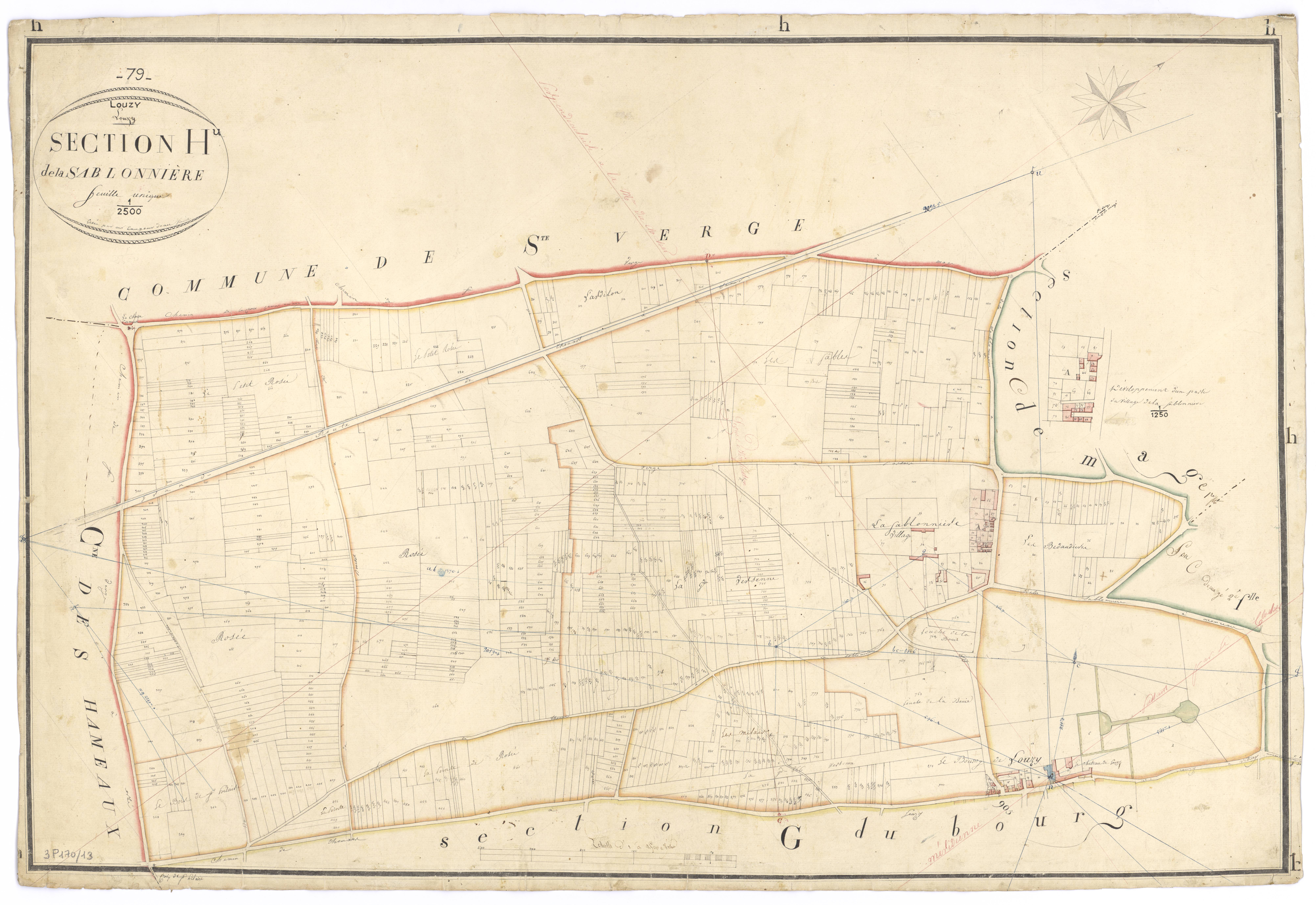 Louzy - FRAD079_CADASTRE_NAPOLEONIEN Section H dite de la Sablonnière