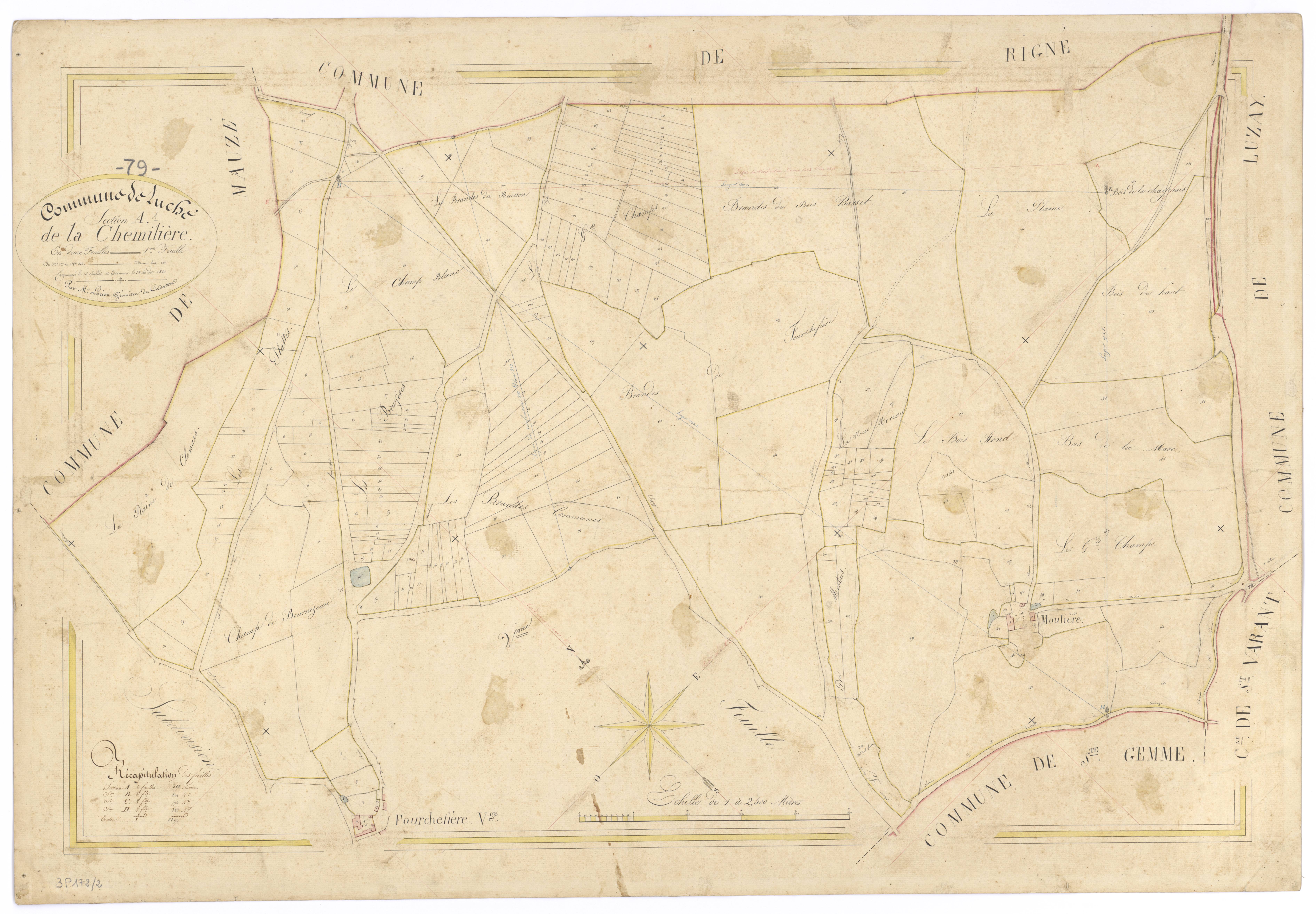 Luché-Thouarsais - FRAD079_CADASTRE_NAPOLEONIEN Section A1 dite de la Chemilière