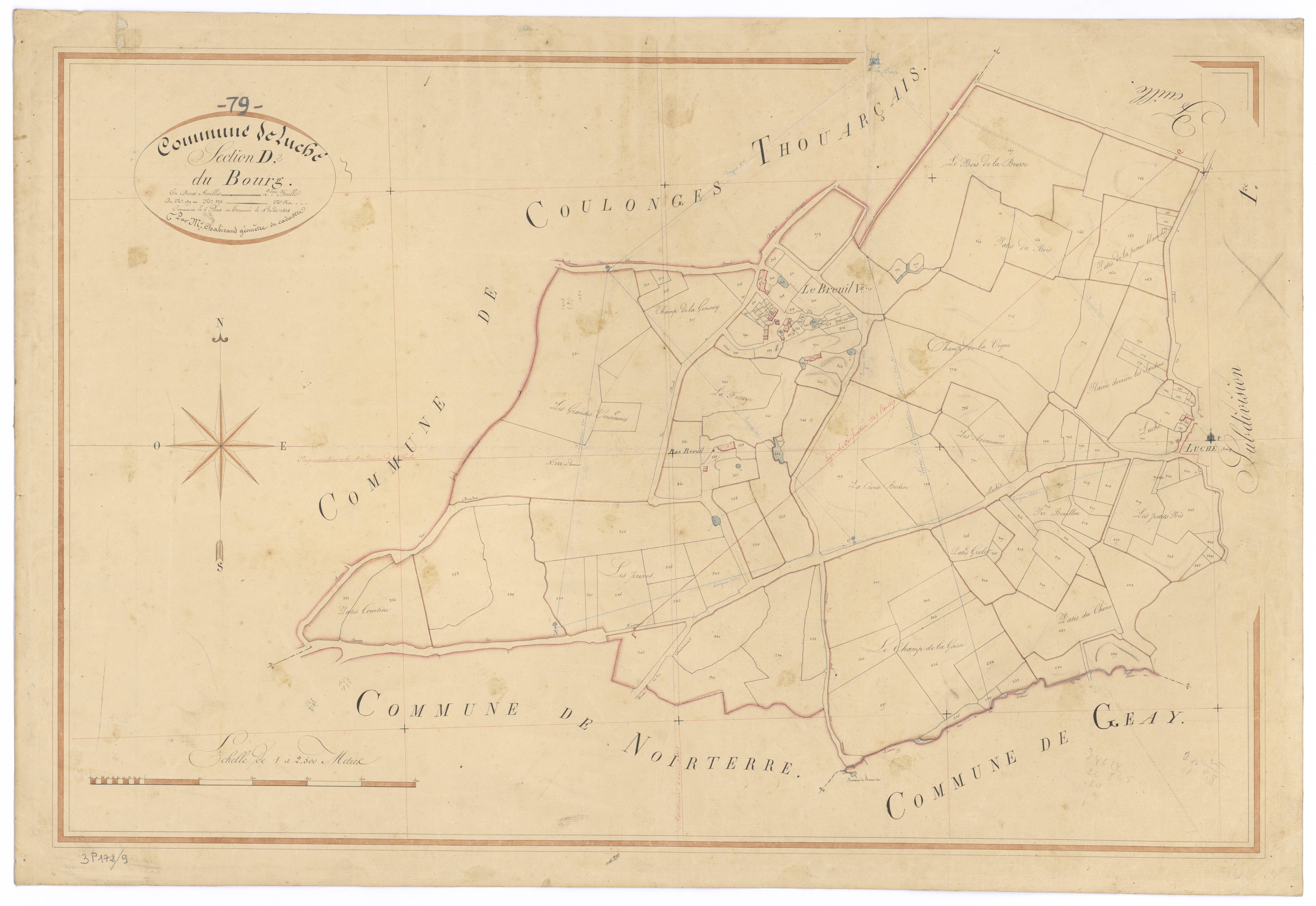 Luché-Thouarsais - FRAD079_CADASTRE_NAPOLEONIEN Section D2 dite du Bourg 