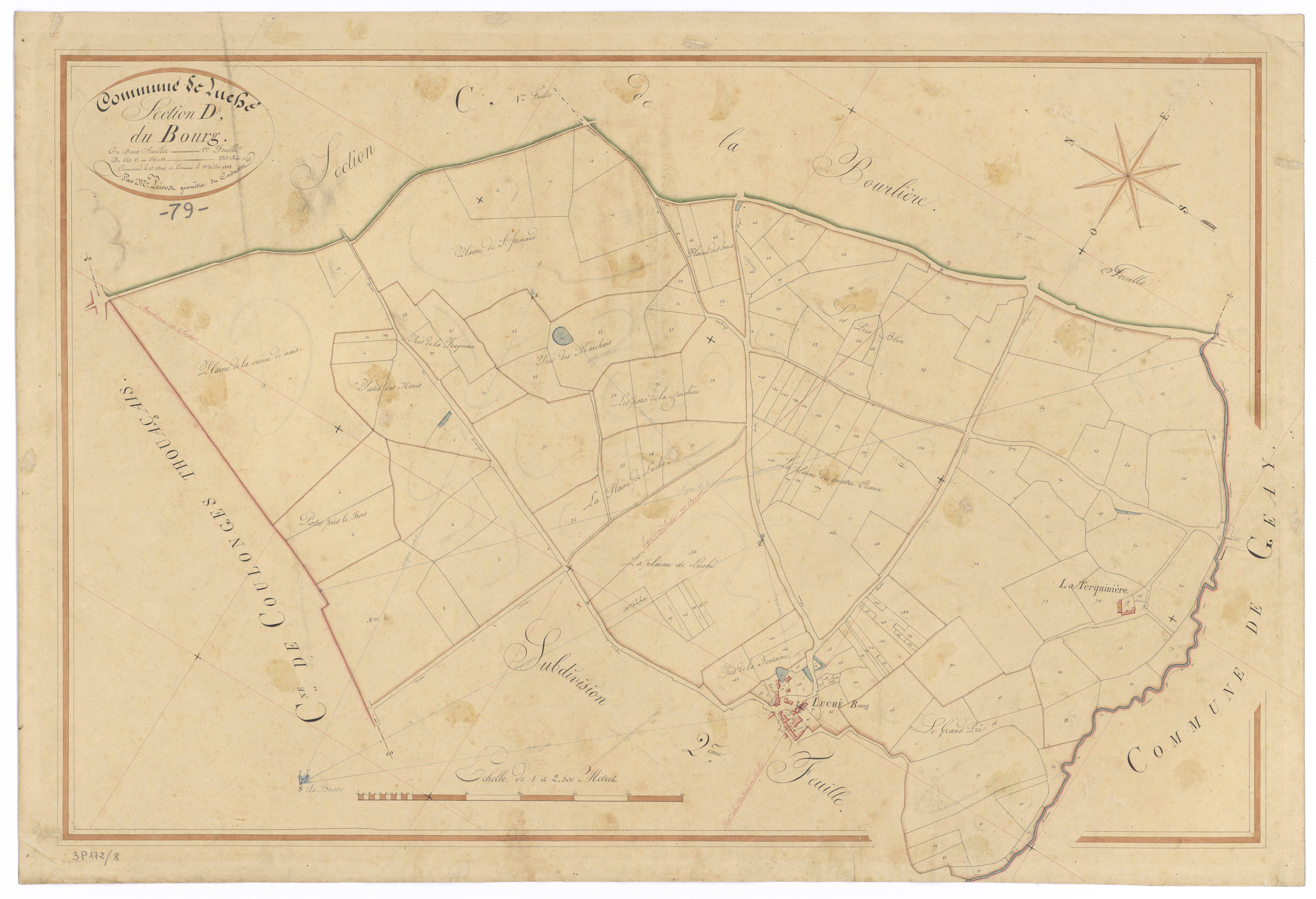 Luché-Thouarsais - FRAD079_CADASTRE_NAPOLEONIEN Section D1 dite du Bourg