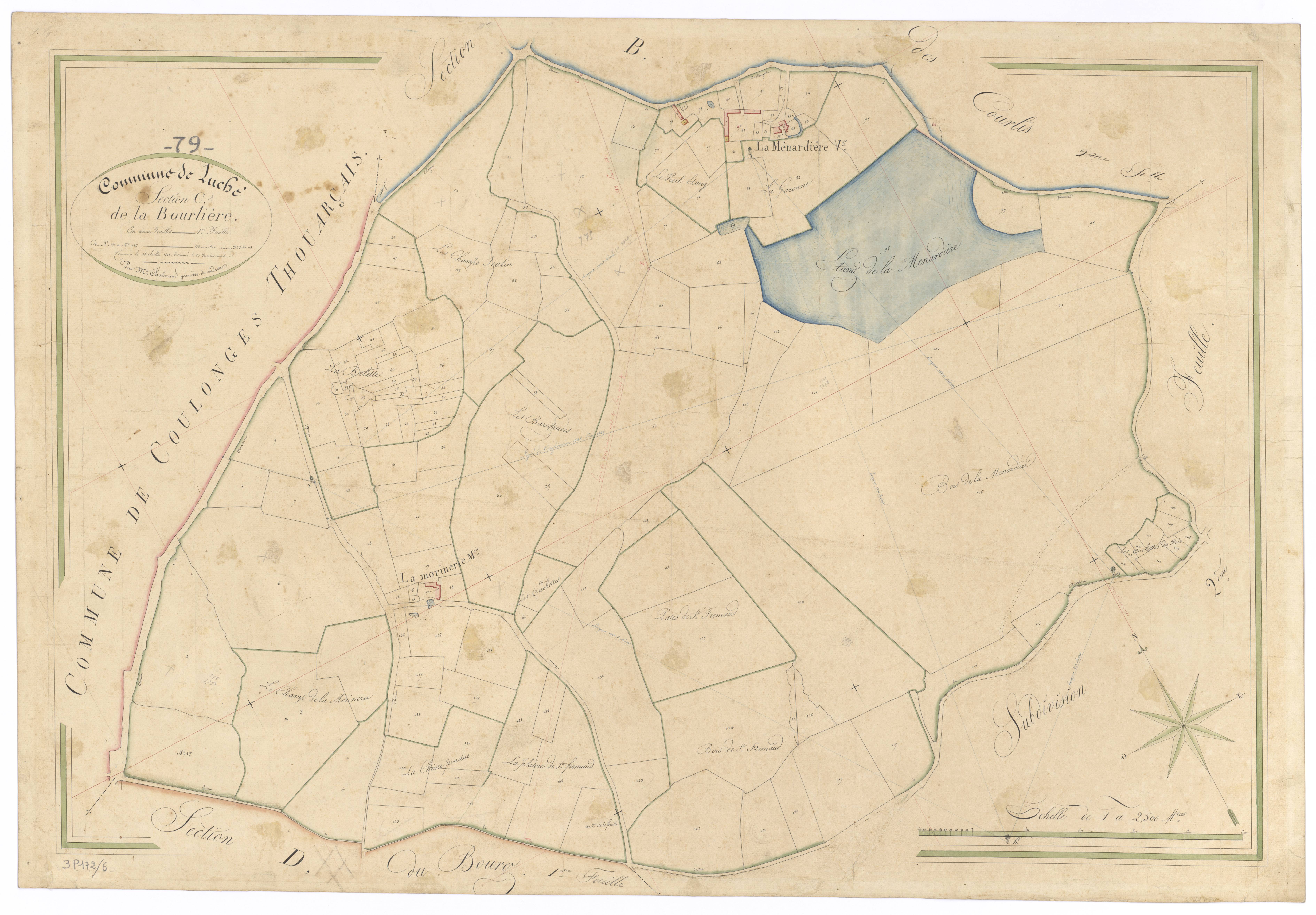Luché-Thouarsais - FRAD079_CADASTRE_NAPOLEONIEN Section C1 dite de la Bourlière