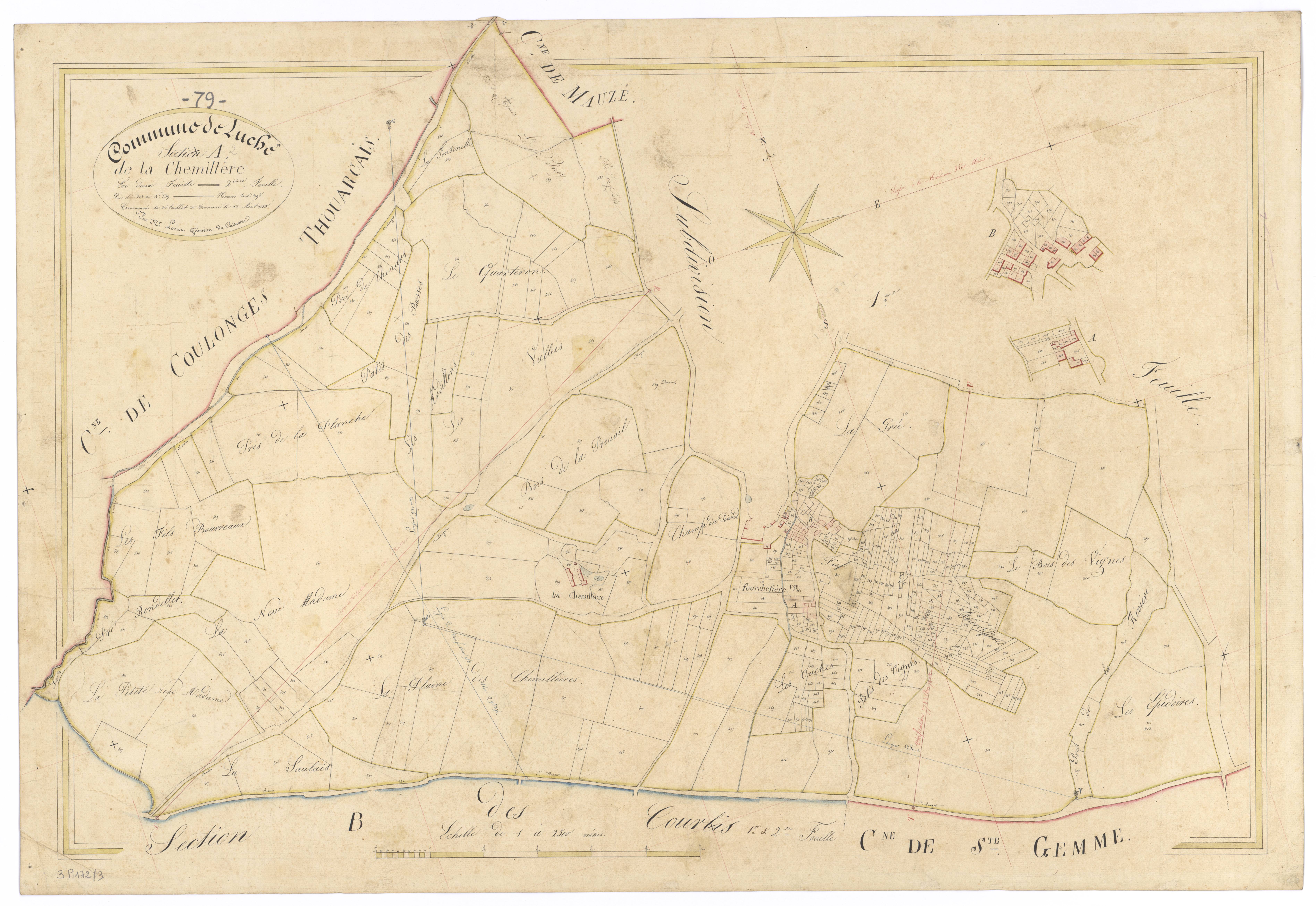 Luché-Thouarsais - FRAD079_CADASTRE_NAPOLEONIEN Section A2 dite de la Chemilière