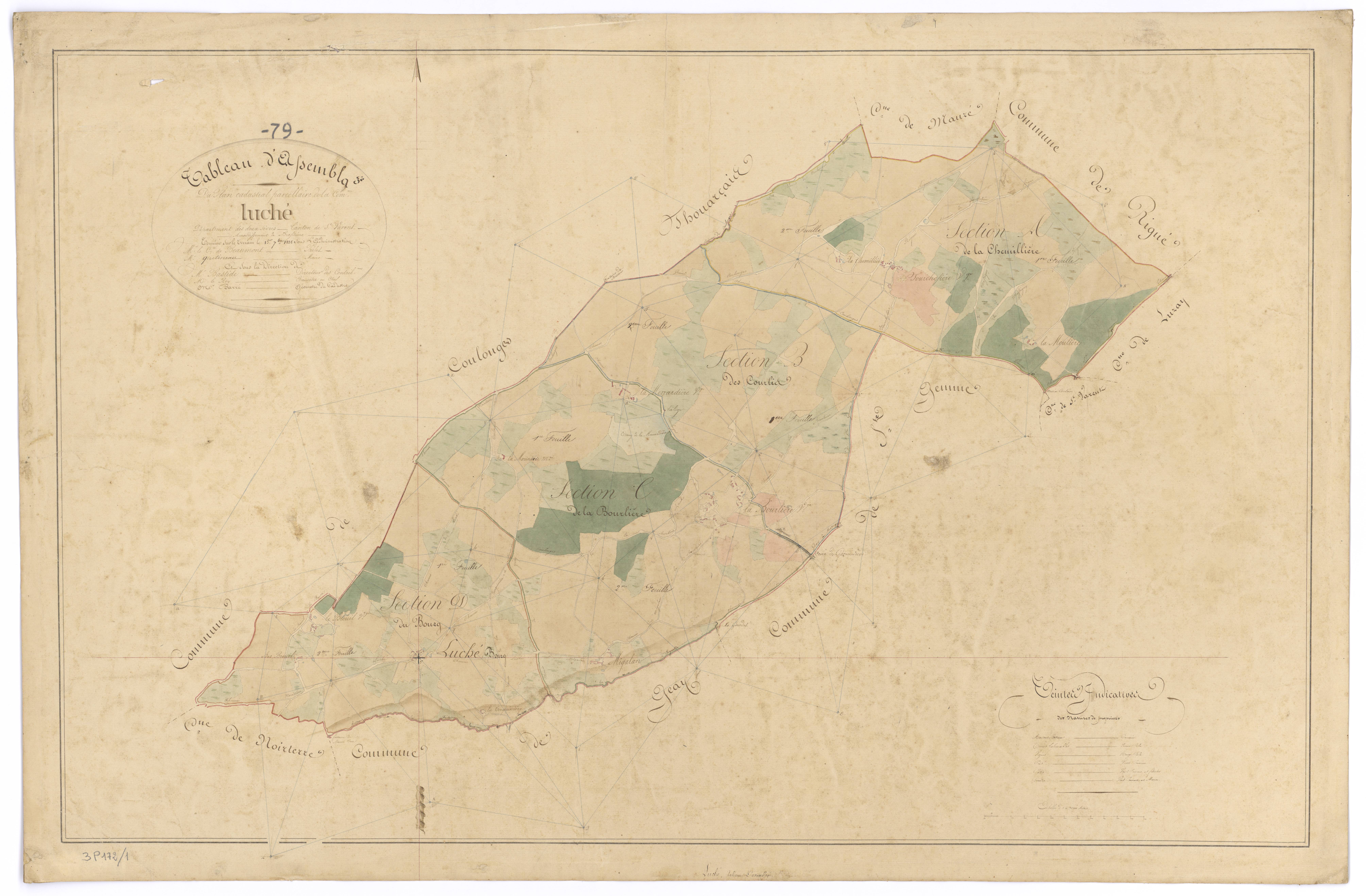 Luché-Thouarsais - FRAD079_CADASTRE_NAPOLEONIEN Tableau d'assemblage 