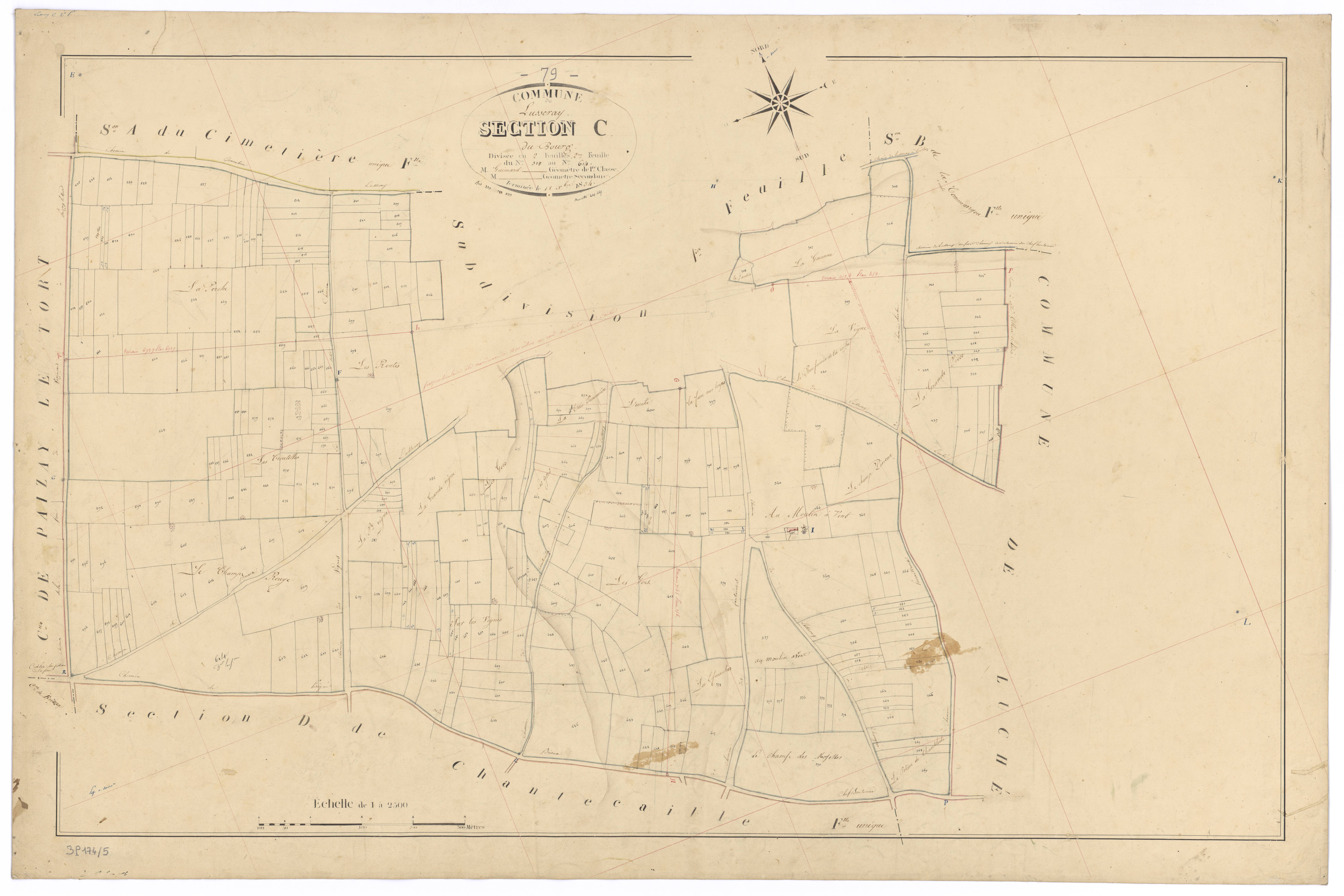 Lusseray - FRAD079_CADASTRE_NAPOLEONIEN Section C2 dite du Bourg 
