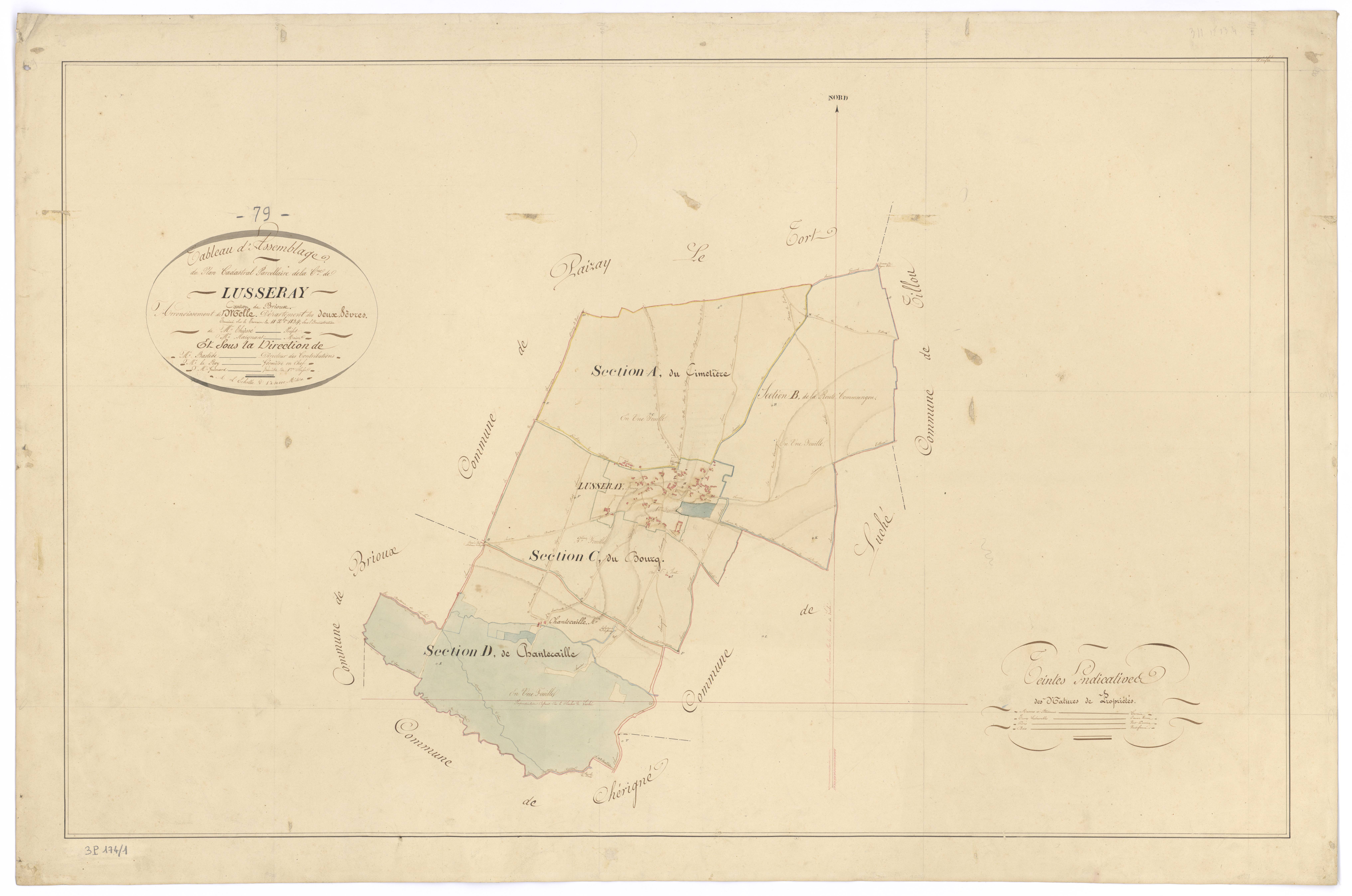 Lusseray - FRAD079_CADASTRE_NAPOLEONIEN Tableau d'assemblage 