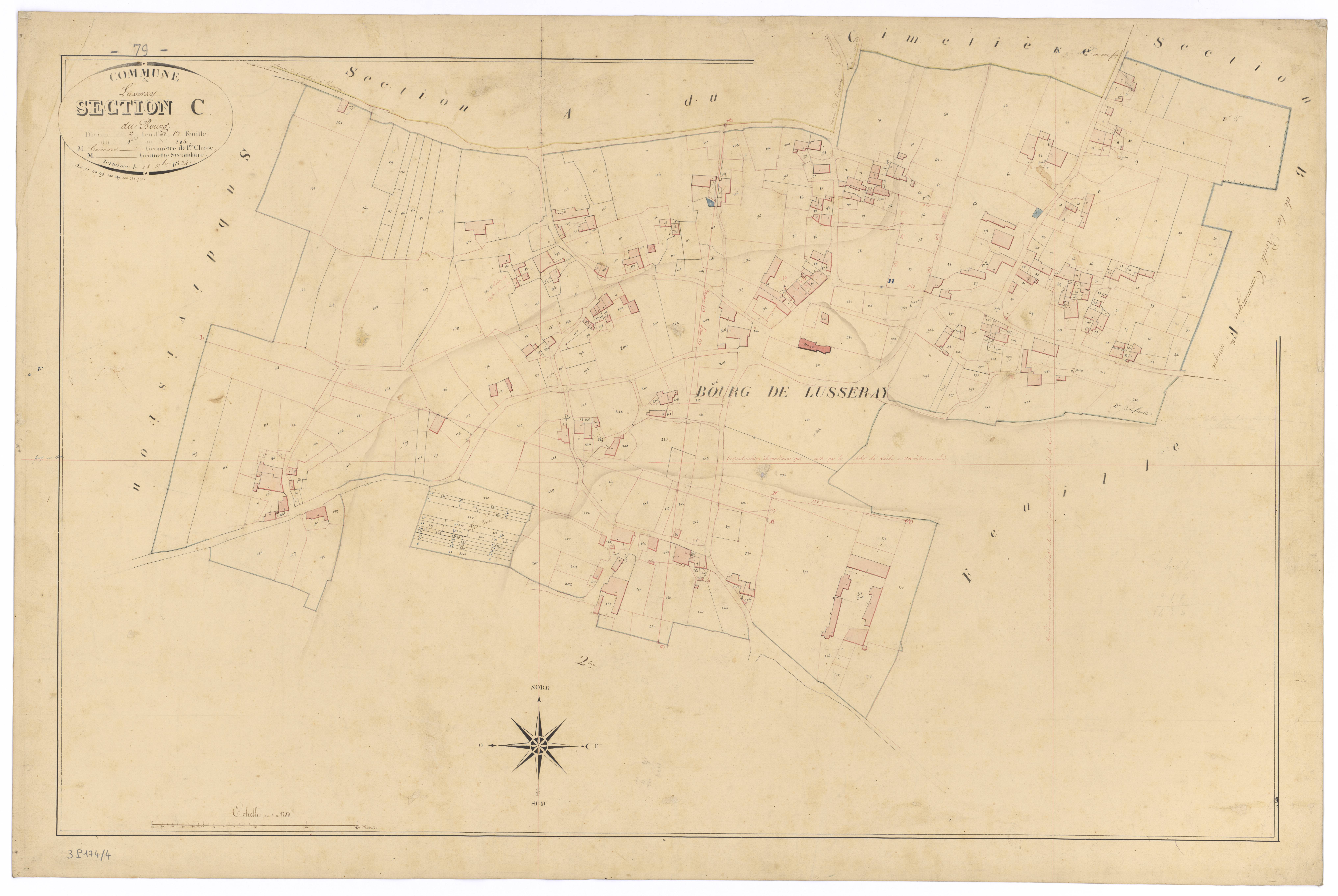 Lusseray - FRAD079_CADASTRE_NAPOLEONIEN Section C1 dite du Bourg 