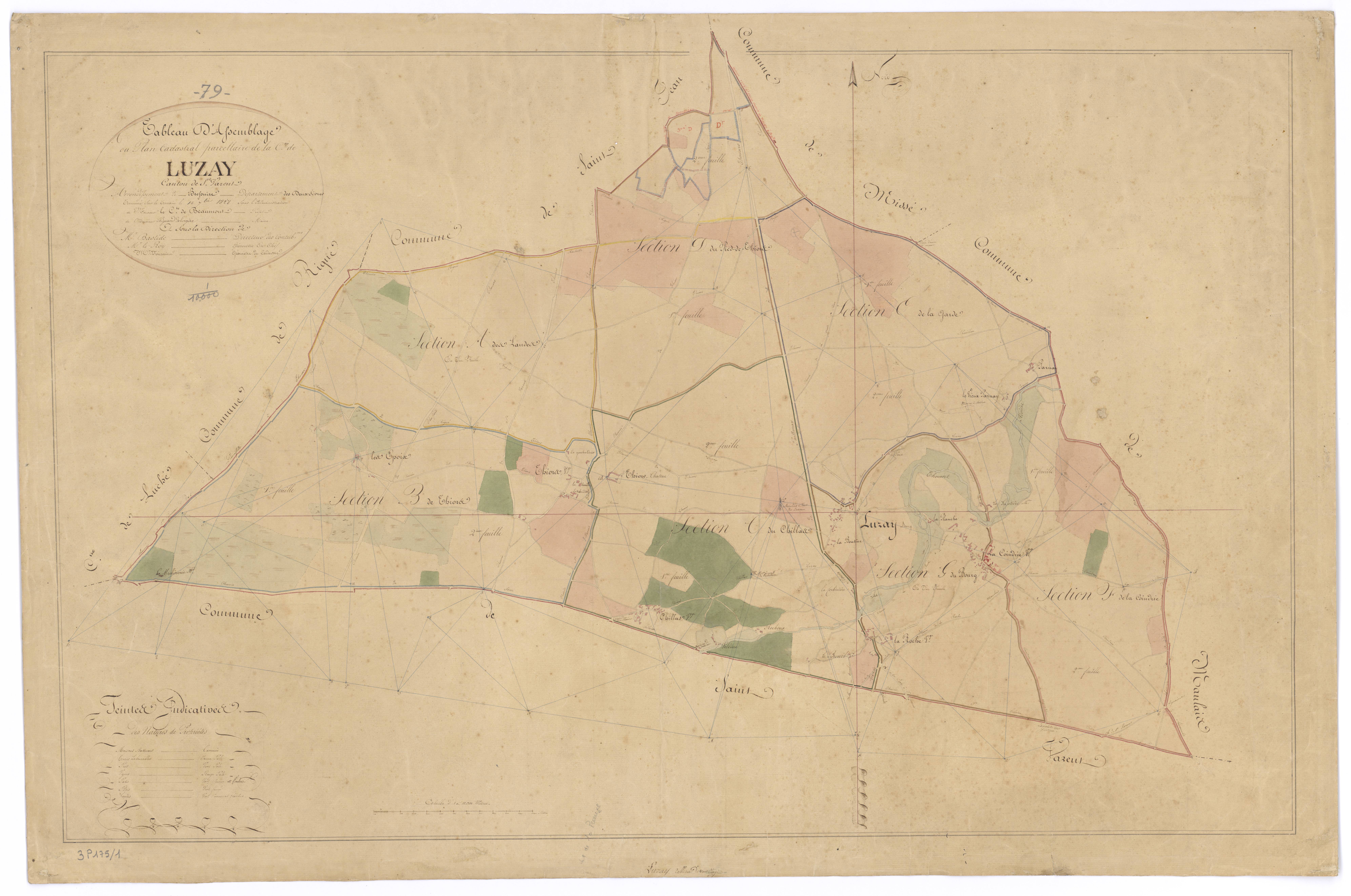 Luzay - FRAD079_CADASTRE_NAPOLEONIEN Tableau d'assemblage 