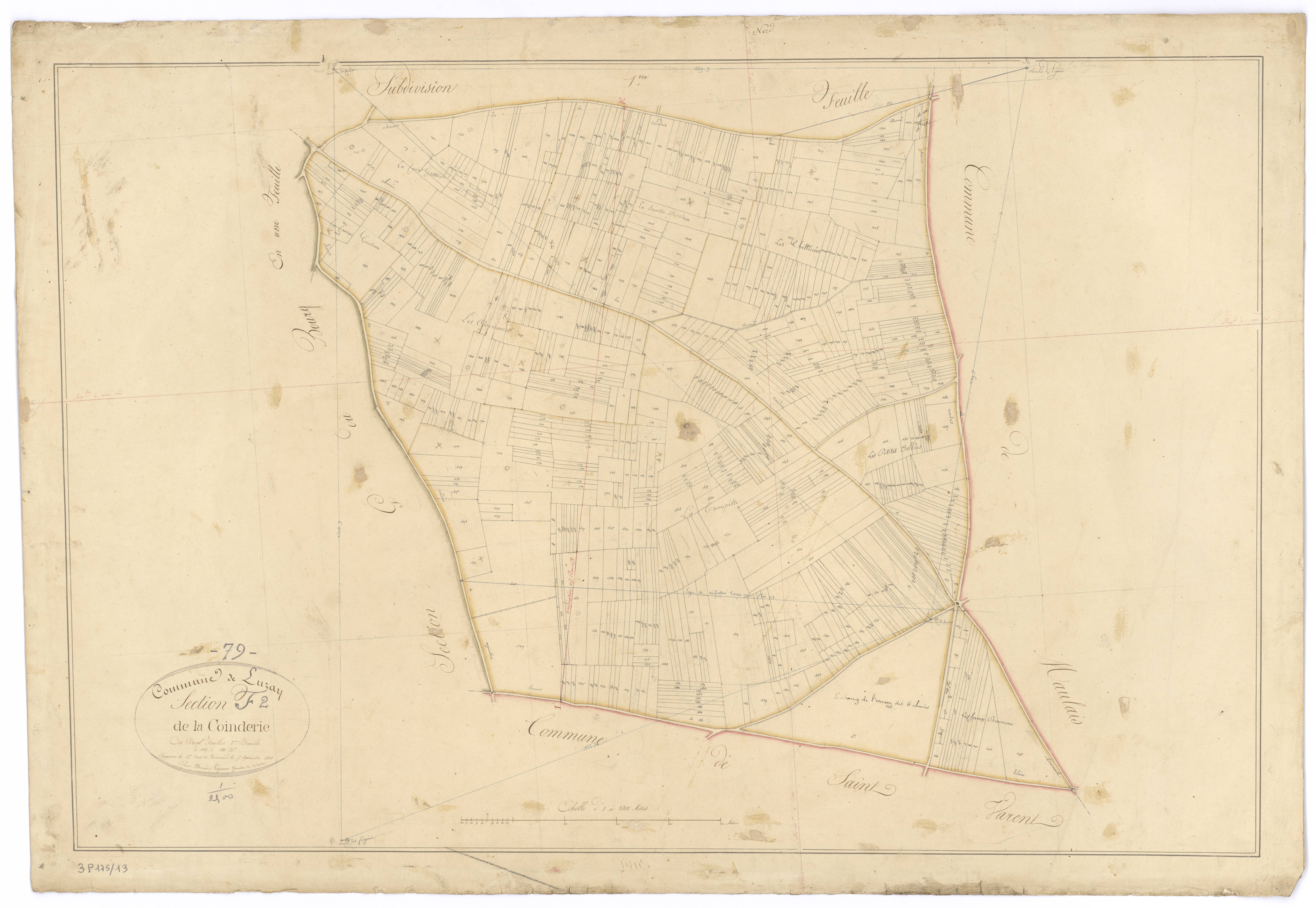 Luzay - FRAD079_CADASTRE_NAPOLEONIEN Section F2 dite de la Coindrie 