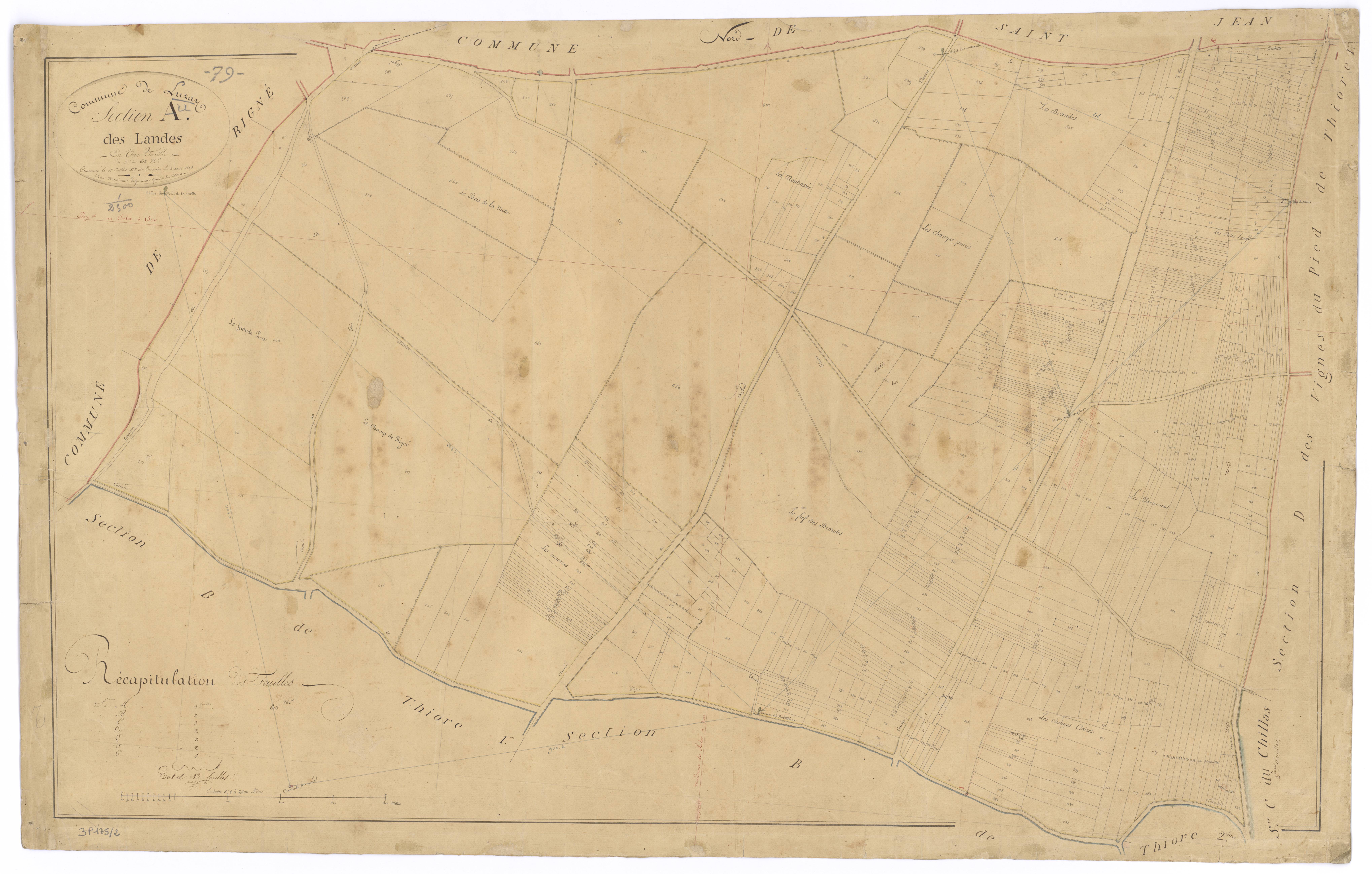 Luzay - FRAD079_CADASTRE_NAPOLEONIEN Section A dite des Landes