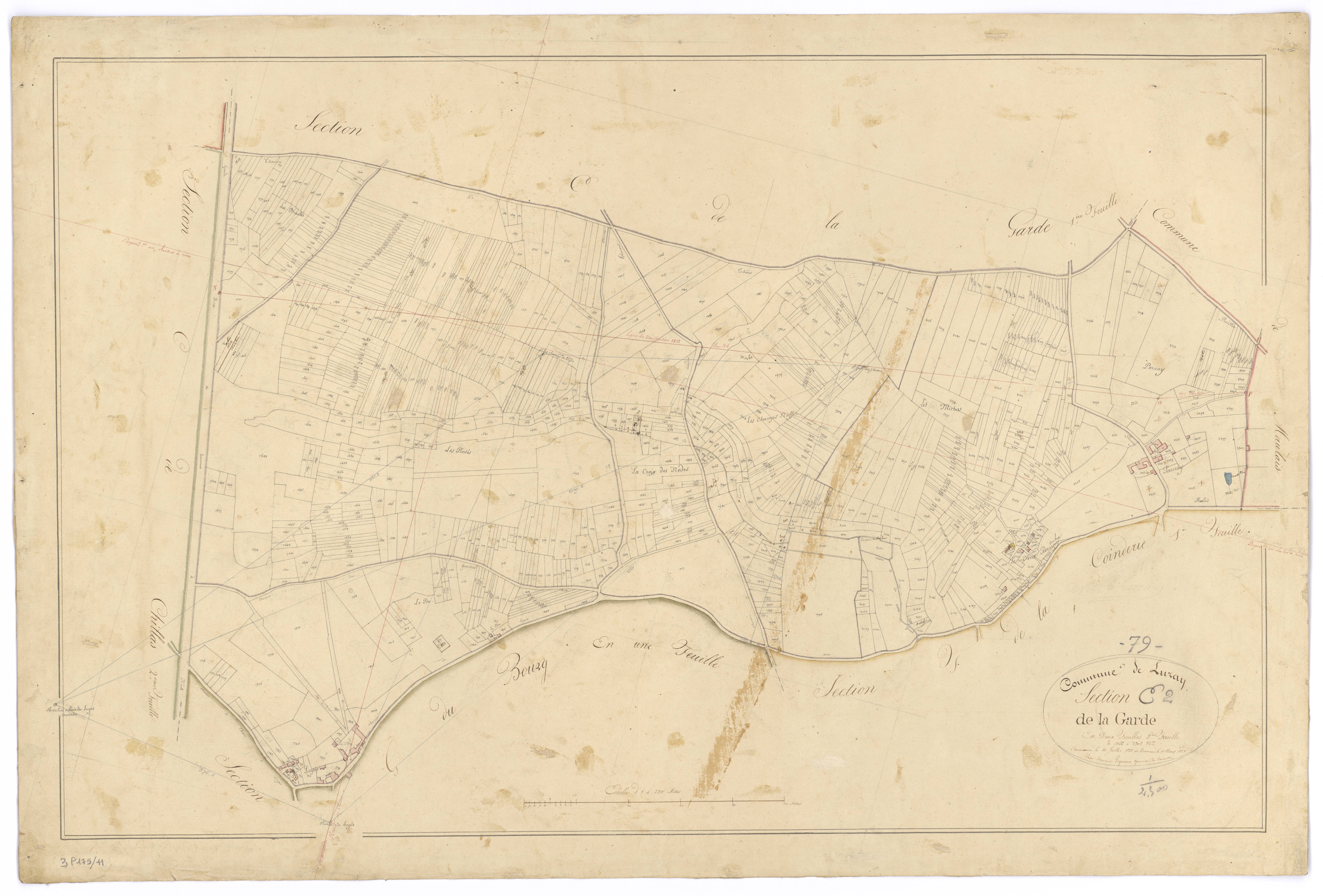 Luzay - FRAD079_CADASTRE_NAPOLEONIEN Section E2 dite de la Garde