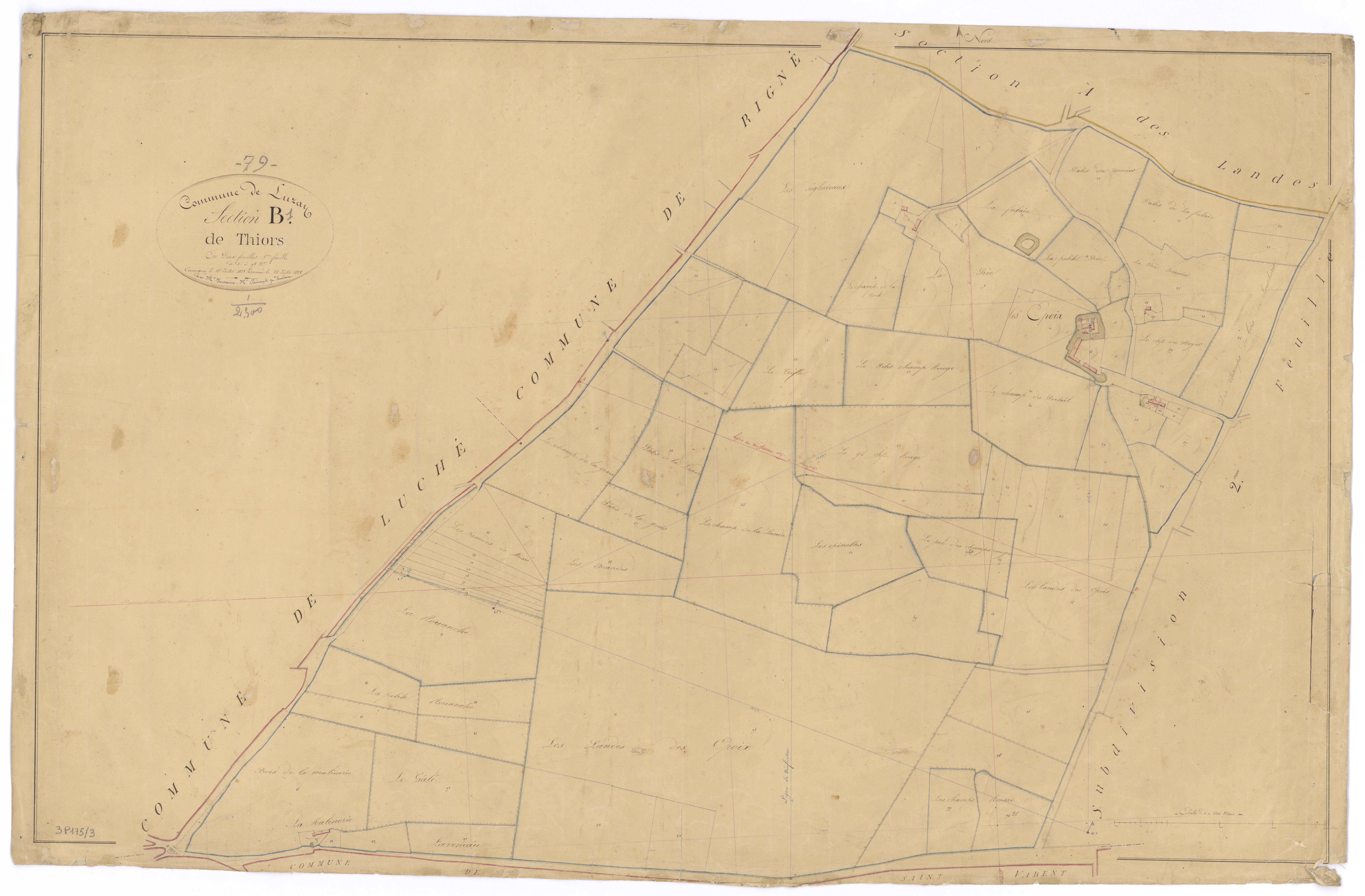 Luzay - FRAD079_CADASTRE_NAPOLEONIEN Section B1 dite de Thiors 