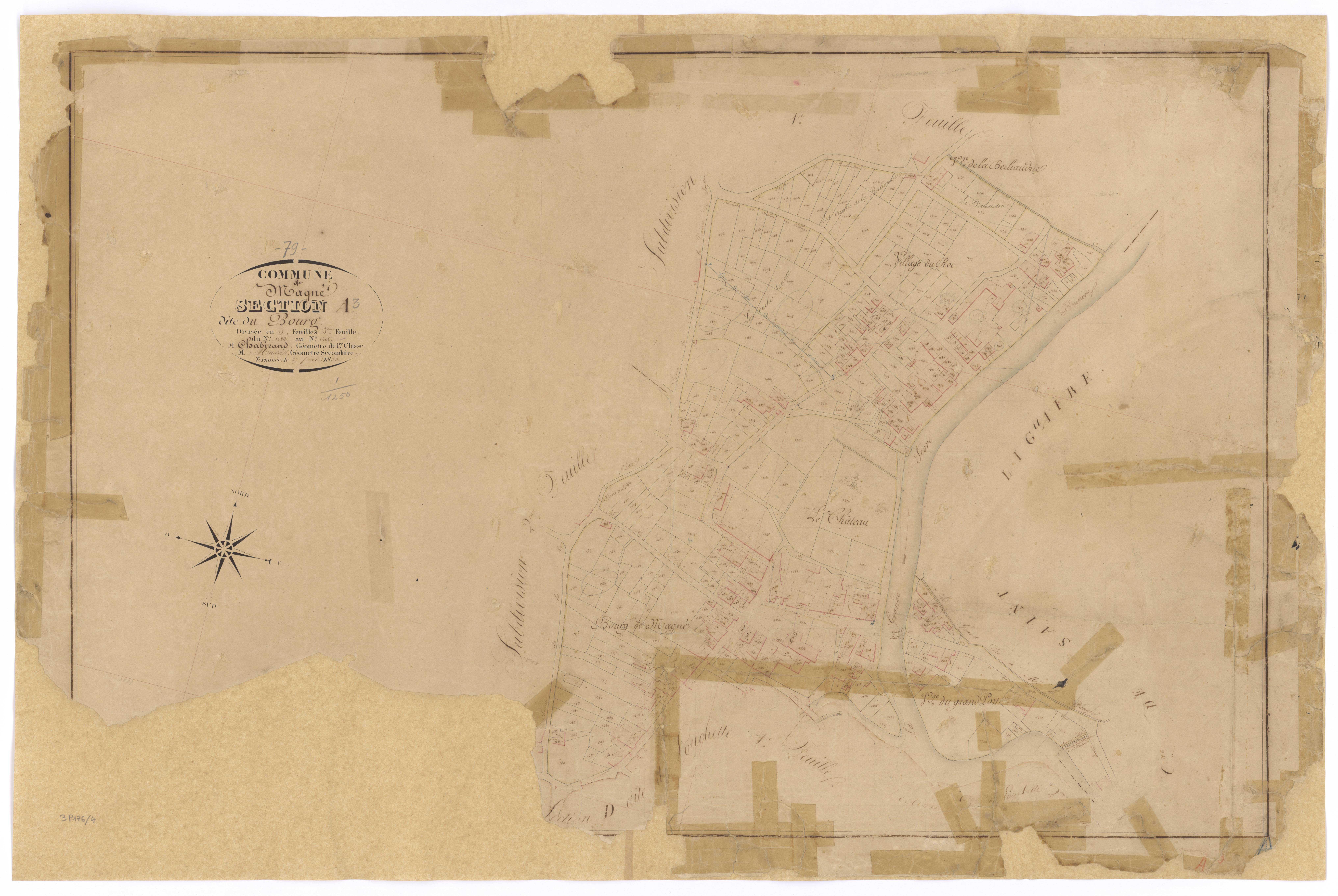 Magné - FRAD079_CADASTRE_NAPOLEONIEN Section A3 dite du Bourg