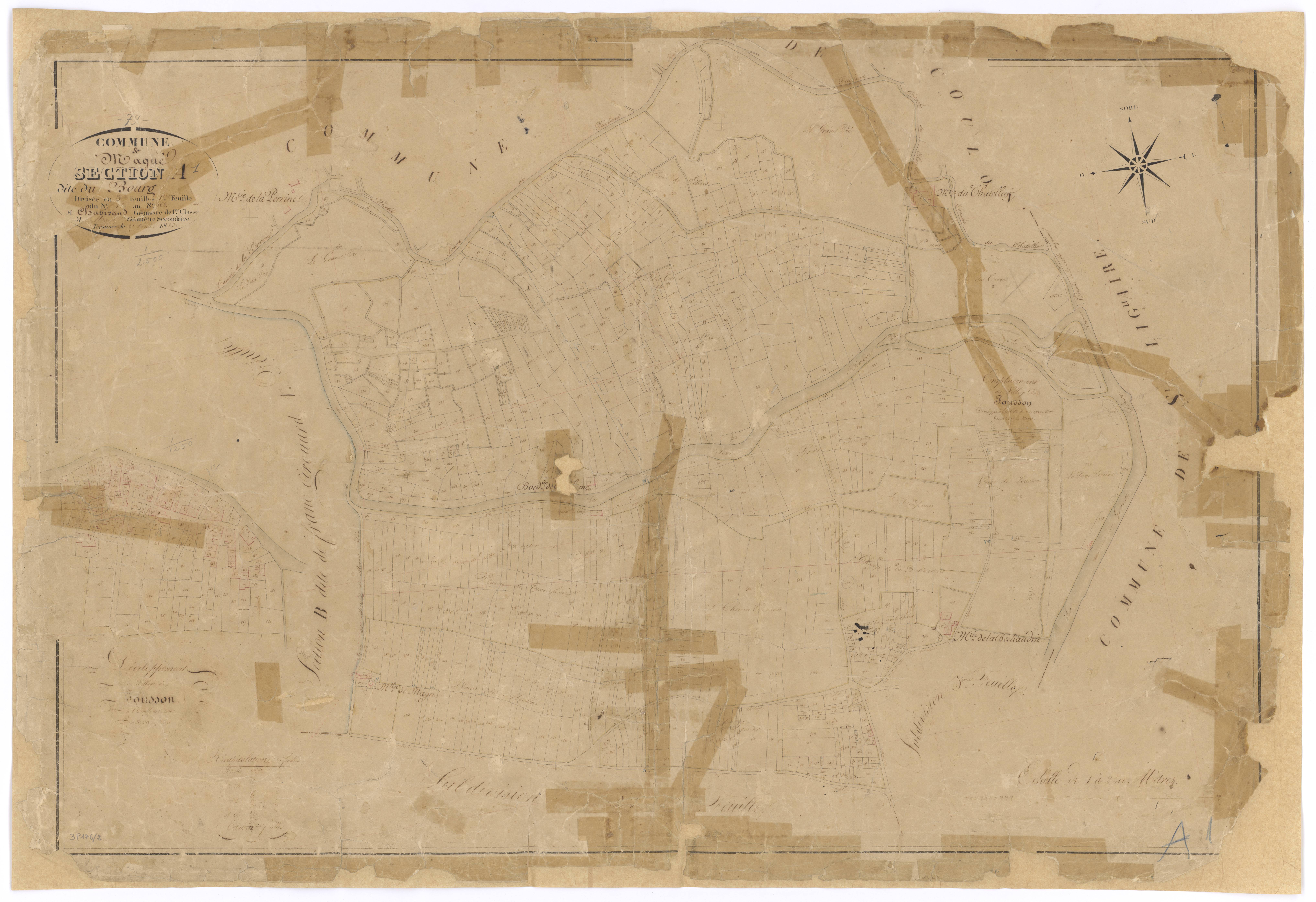 Magné - FRAD079_CADASTRE_NAPOLEONIEN Section A1 dite du Bourg