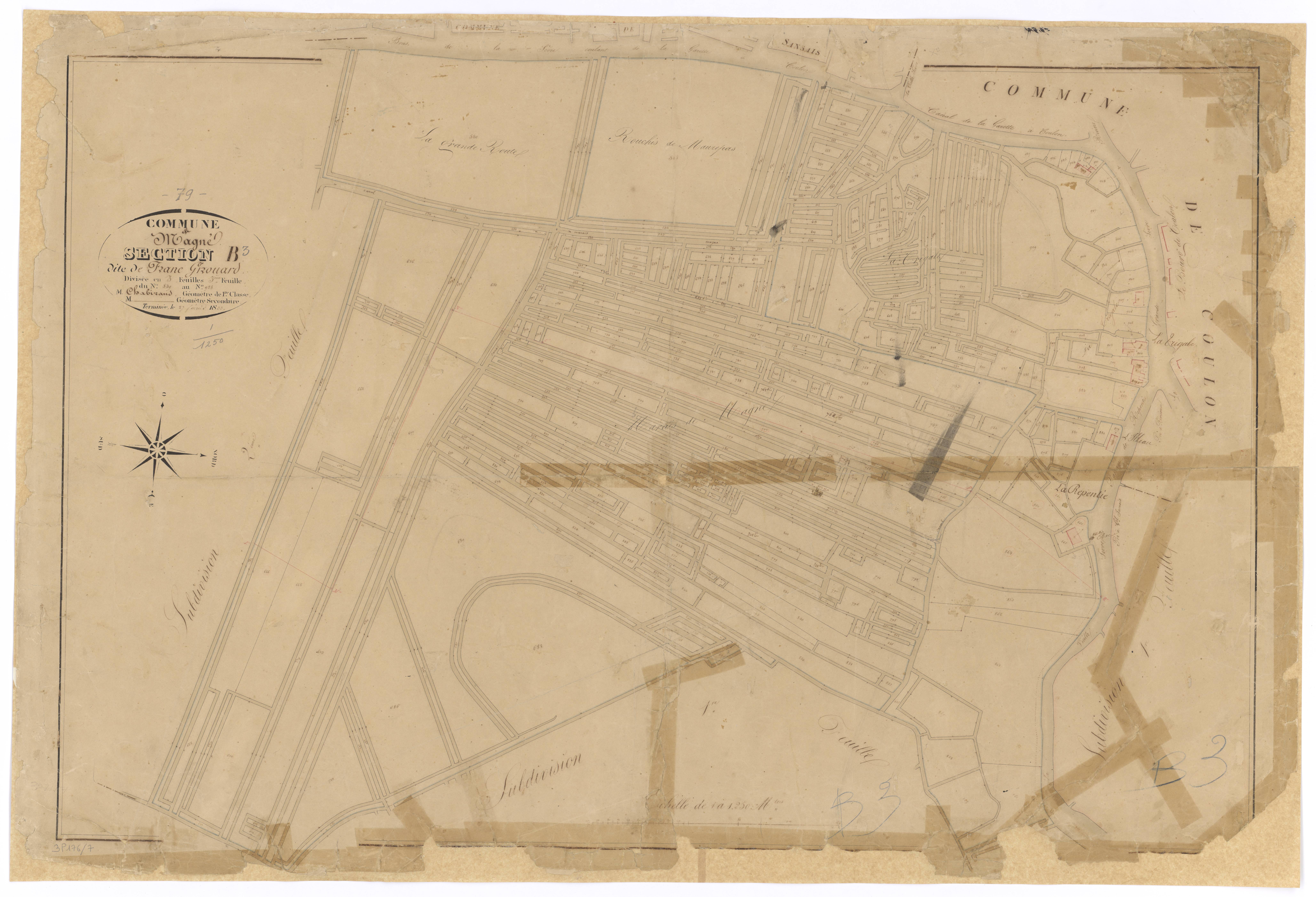 Magné - FRAD079_CADASTRE_NAPOLEONIEN Section B3 dite de Franc Girouard