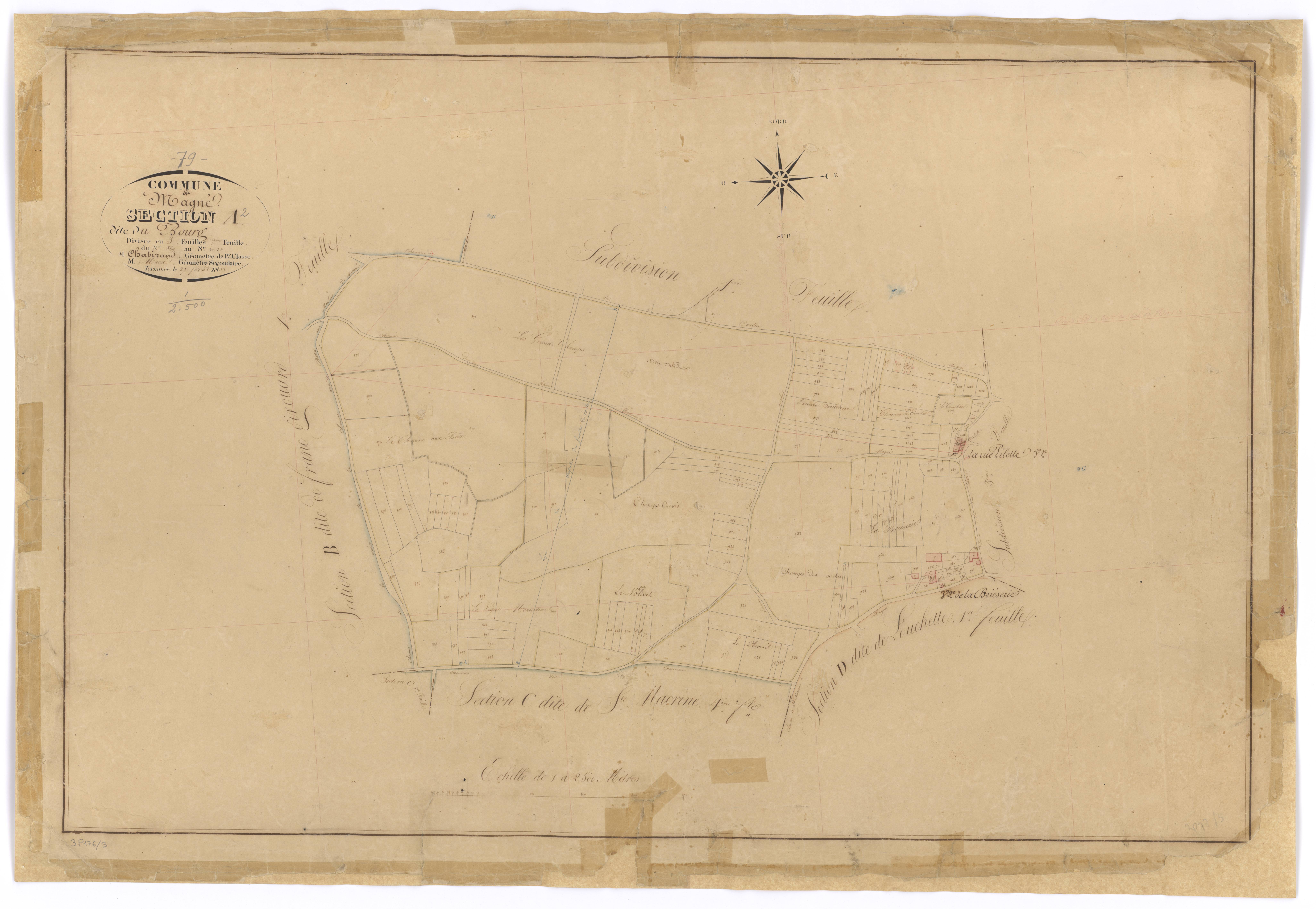 Magné - FRAD079_CADASTRE_NAPOLEONIEN Section A2 dite du Bourg