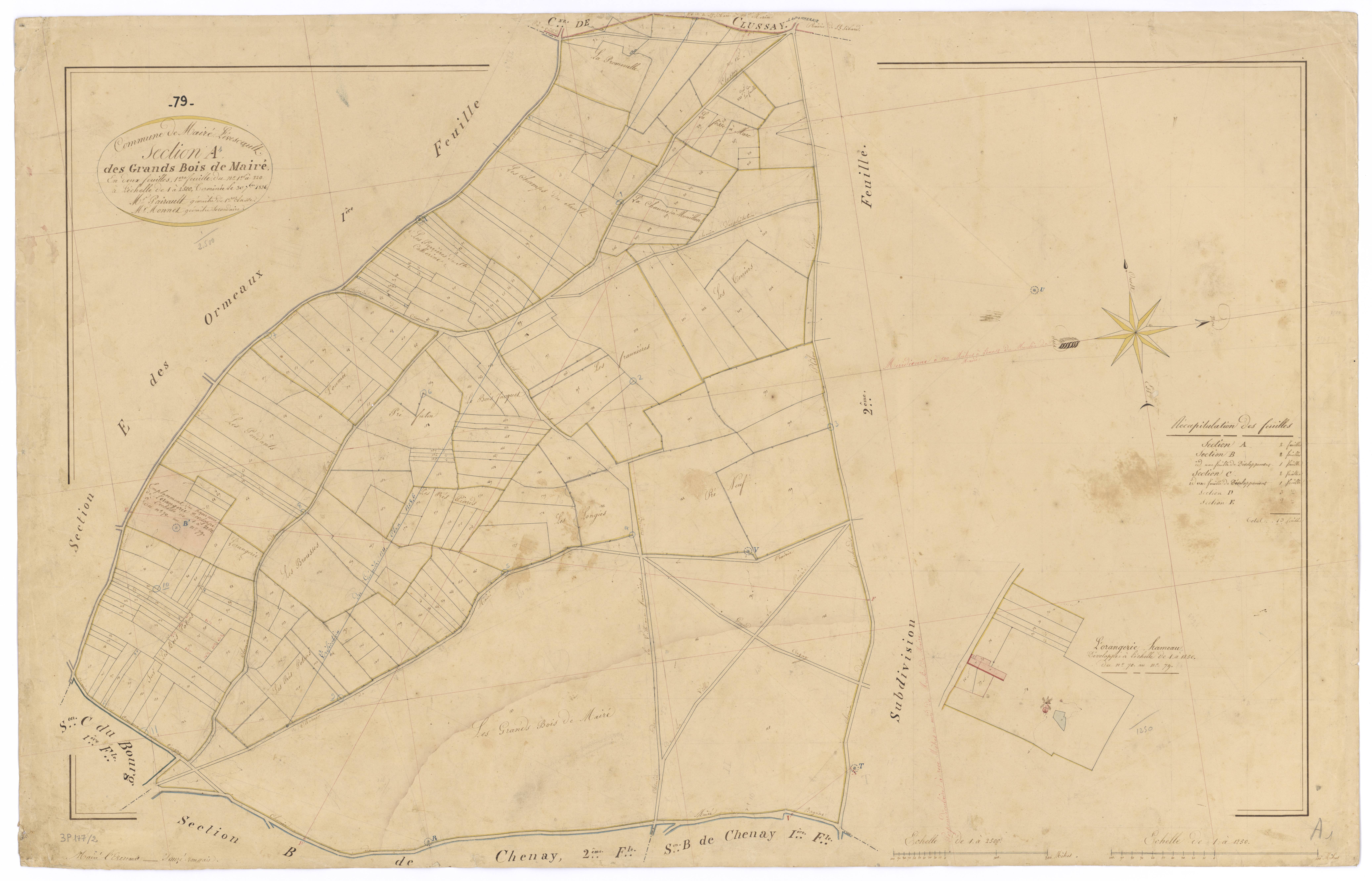 Mairé-Levescault - FRAD079_CADASTRE_NAPOLEONIEN Section A1 dite des Grands Bois de Mairé 