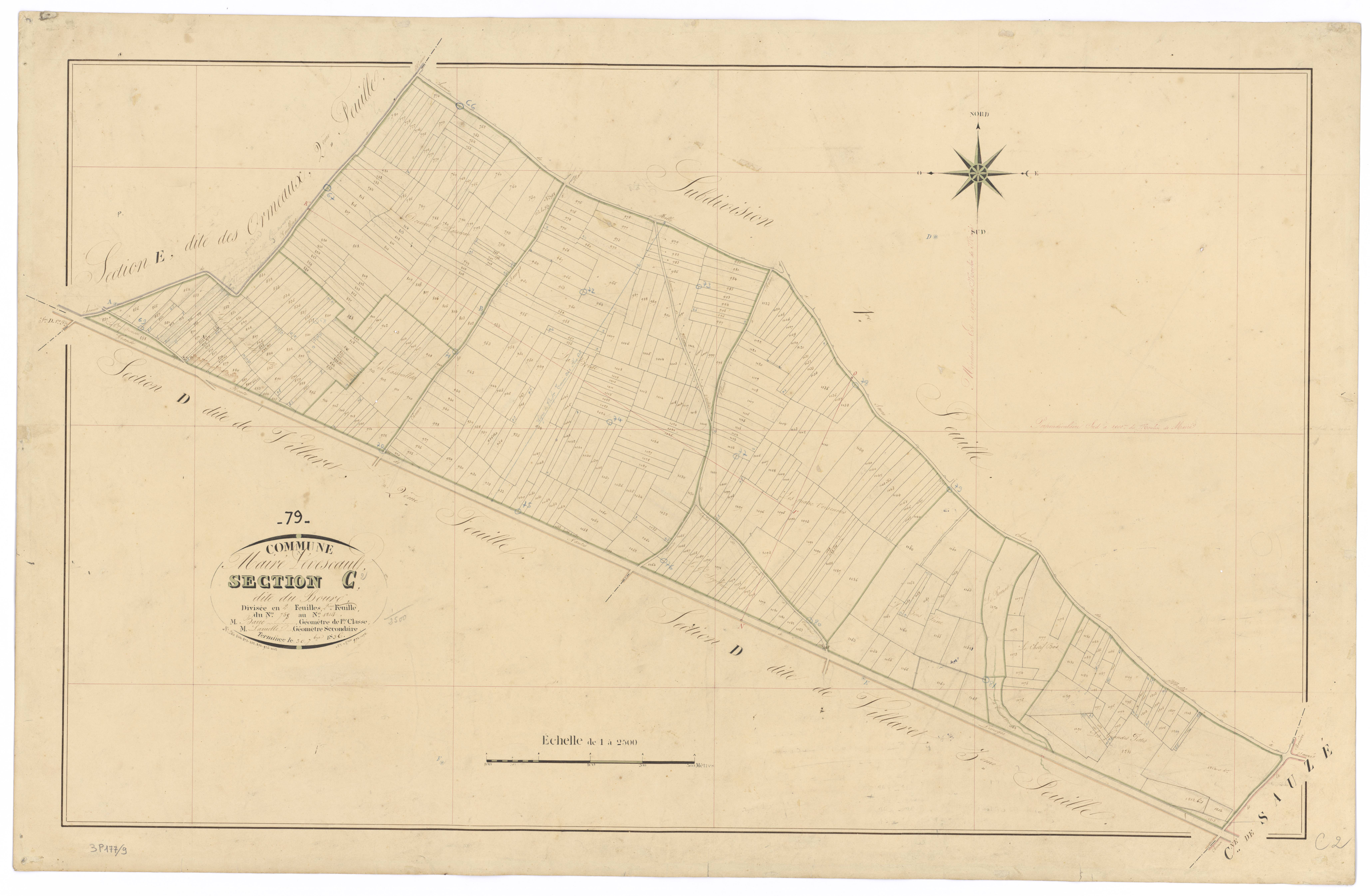 Mairé-Levescault - FRAD079_CADASTRE_NAPOLEONIEN Section C2 dite du Bourg