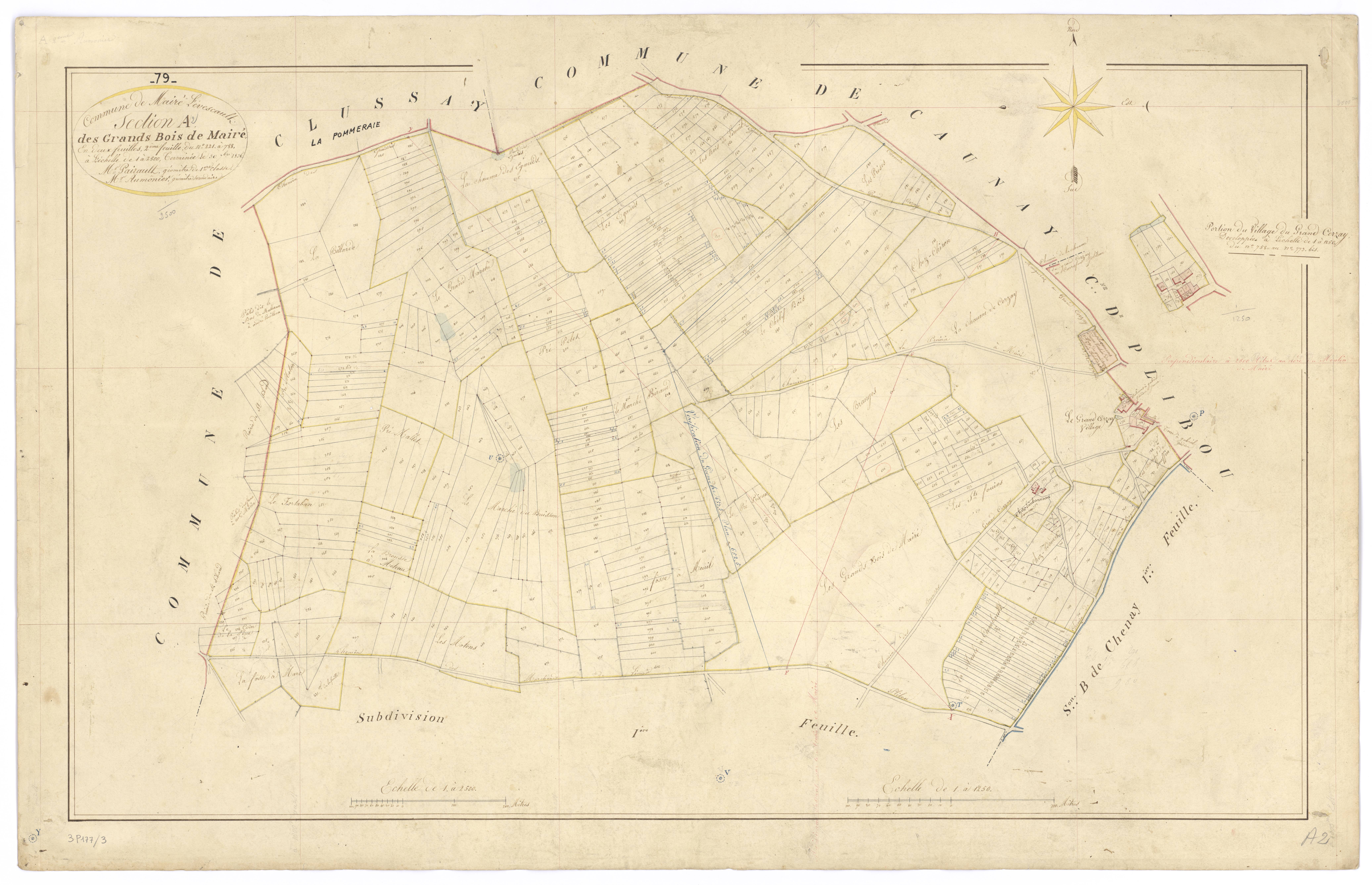 Mairé-Levescault - FRAD079_CADASTRE_NAPOLEONIEN Section A2 dite des Grands Bois de Mairé