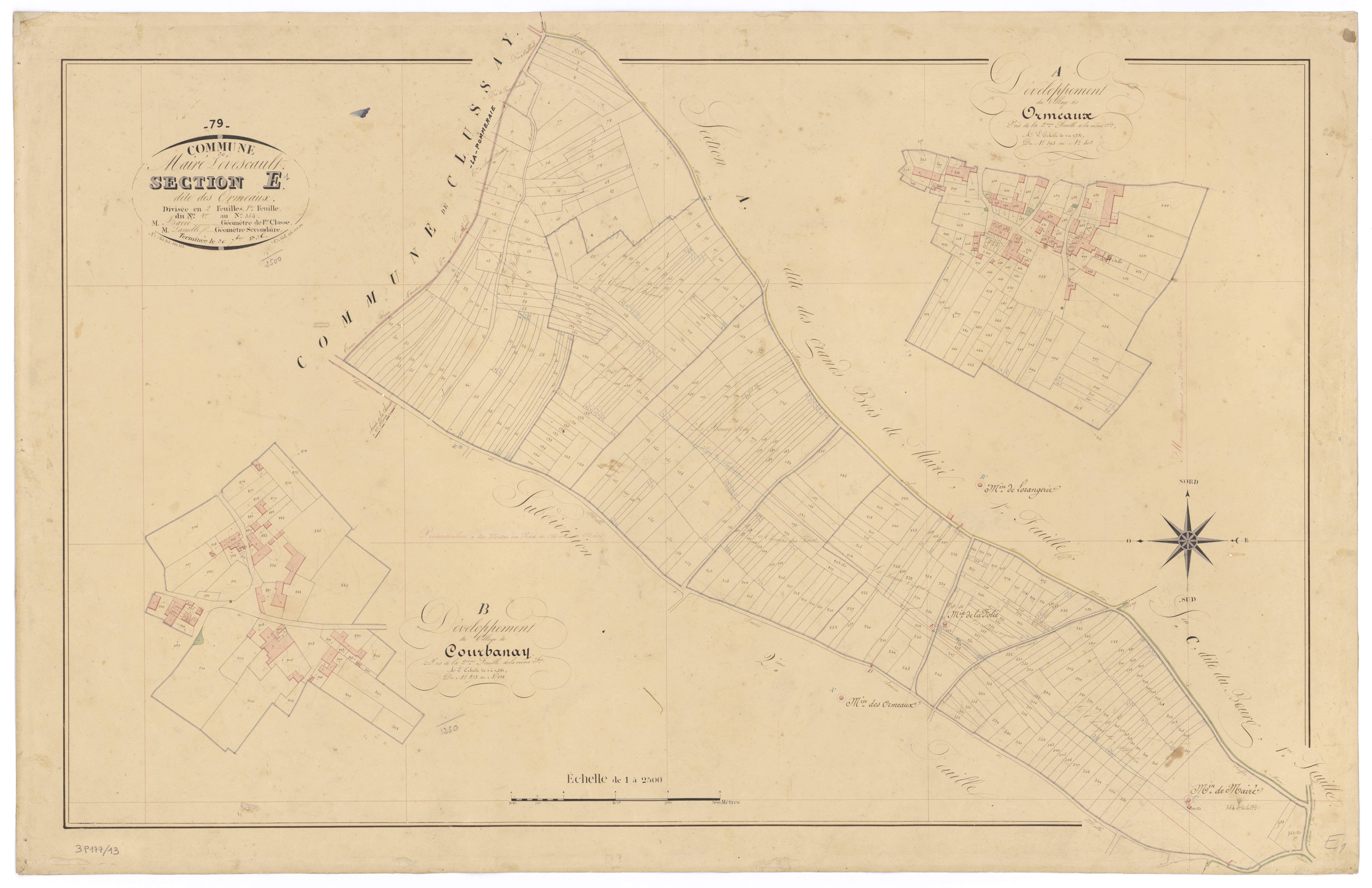 Mairé-Levescault - FRAD079_CADASTRE_NAPOLEONIEN Section E1 dite des Ormeaux