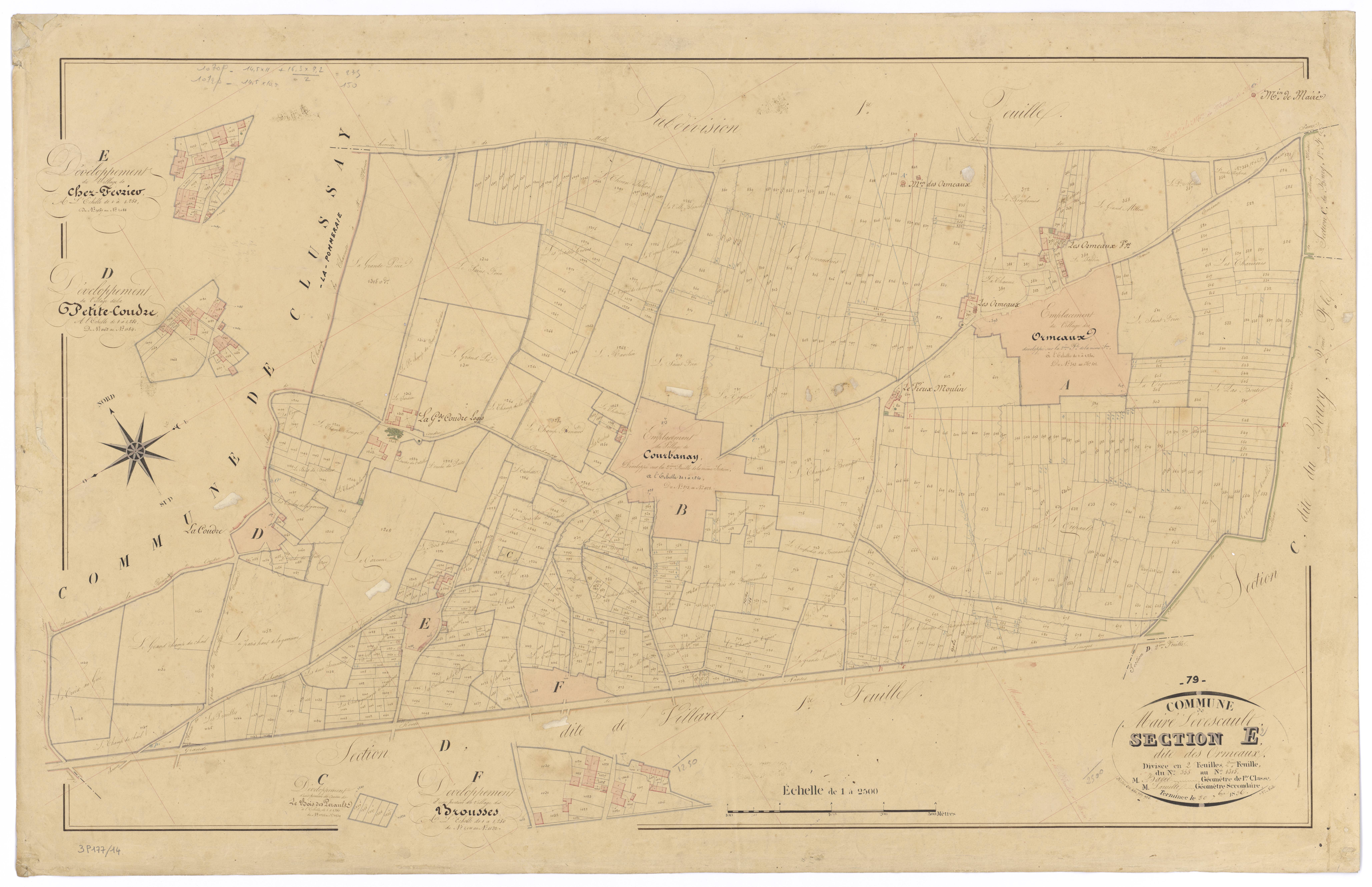 Mairé-Levescault - FRAD079_CADASTRE_NAPOLEONIEN Section E2 dite des Ormeaux