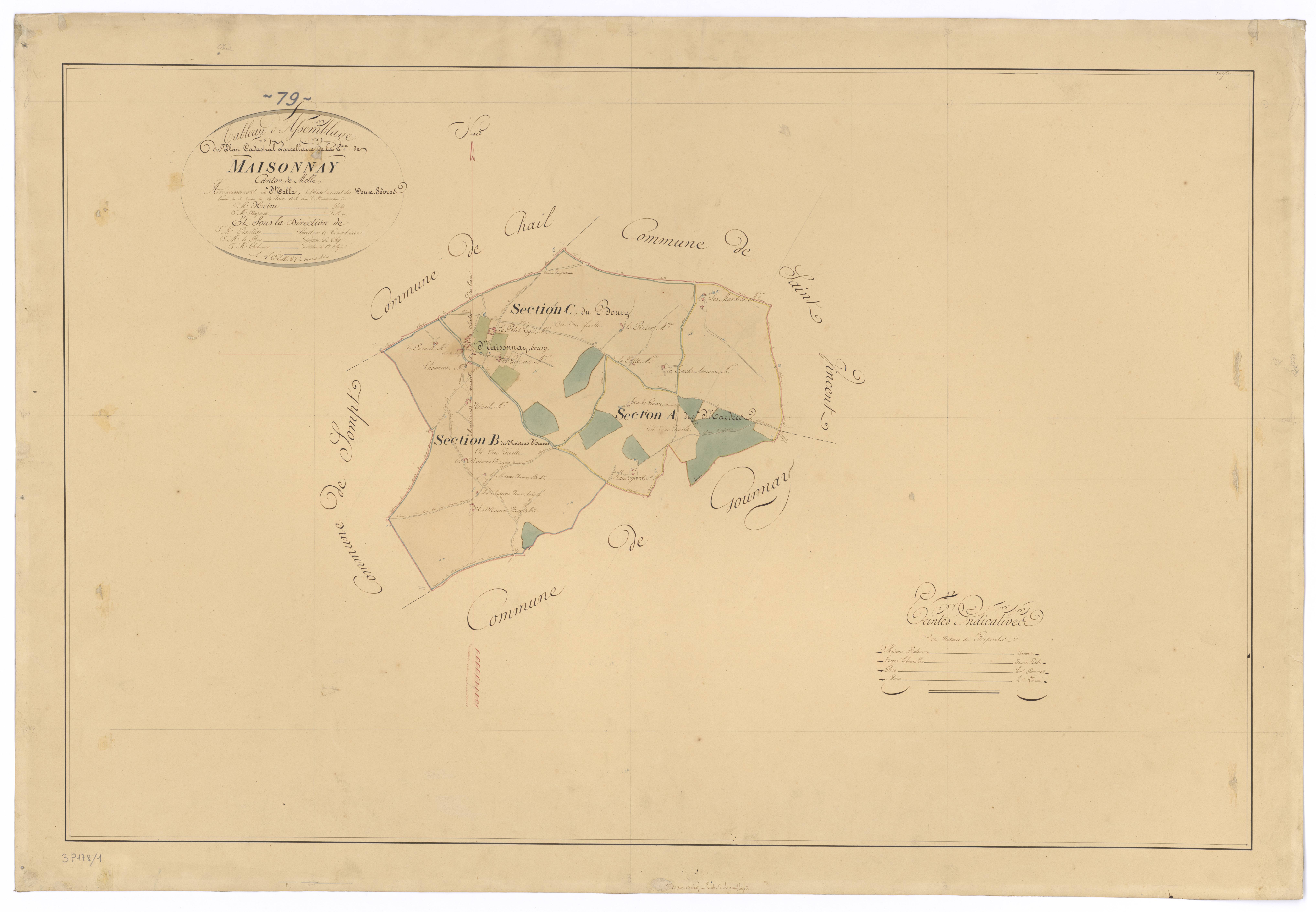 Maisonnay - FRAD079_CADASTRE_NAPOLEONIEN Tableau d'assemblage 