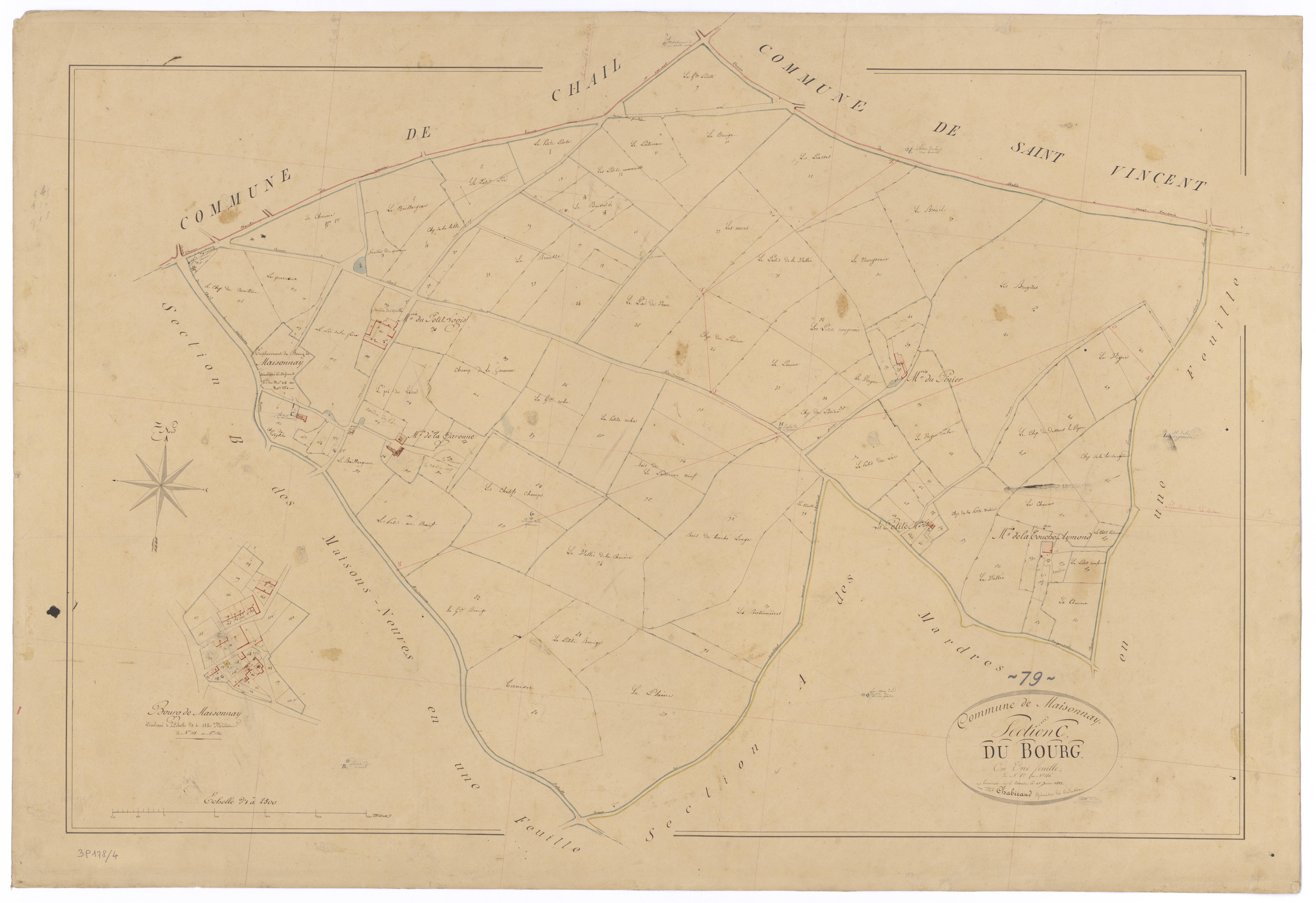 Maisonnay - FRAD079_CADASTRE_NAPOLEONIEN Section C dite du Bourg 