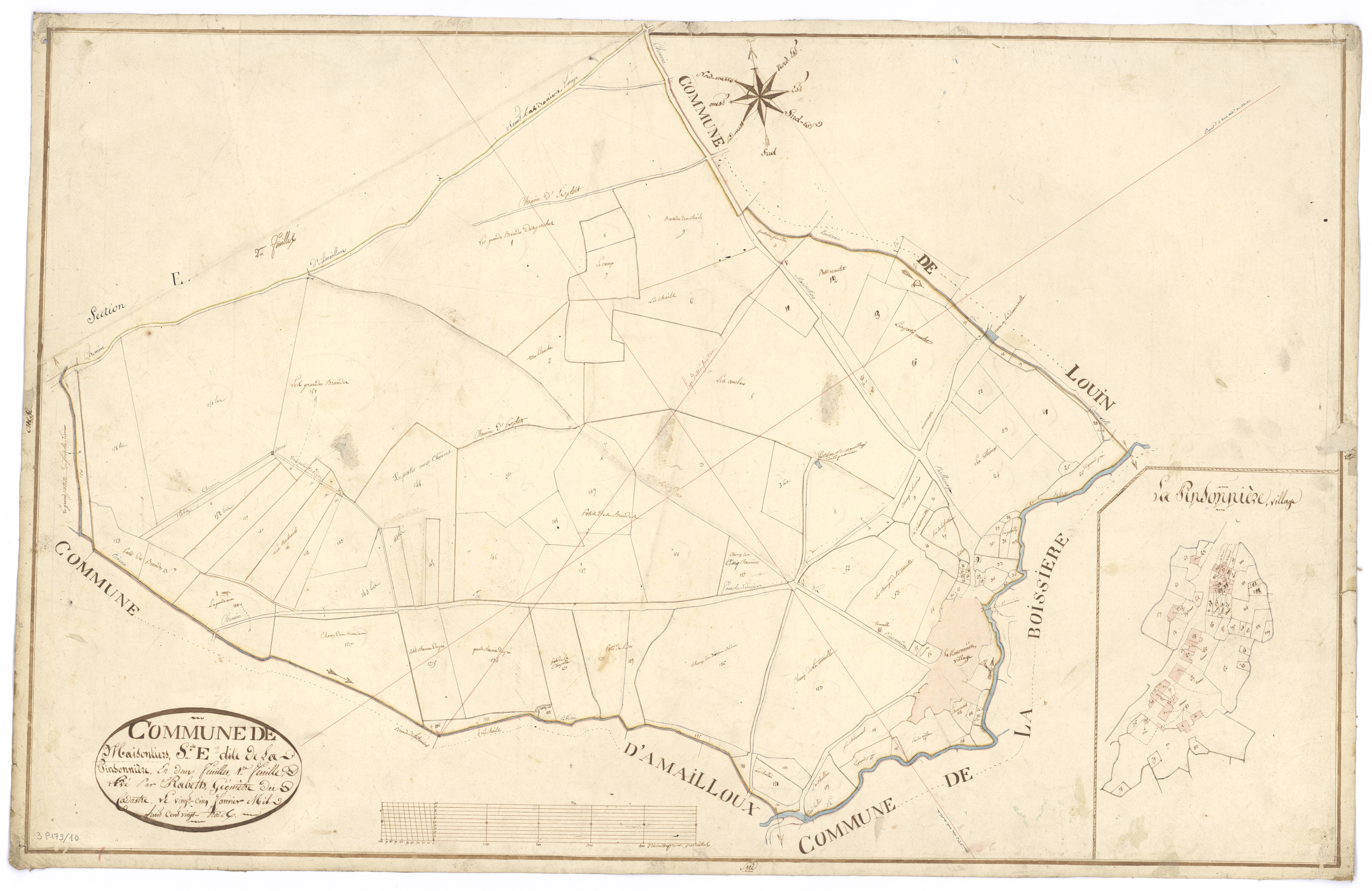 Maisontiers - FRAD079_CADASTRE_NAPOLEONIEN Section E1 dite de la Pinsonnière