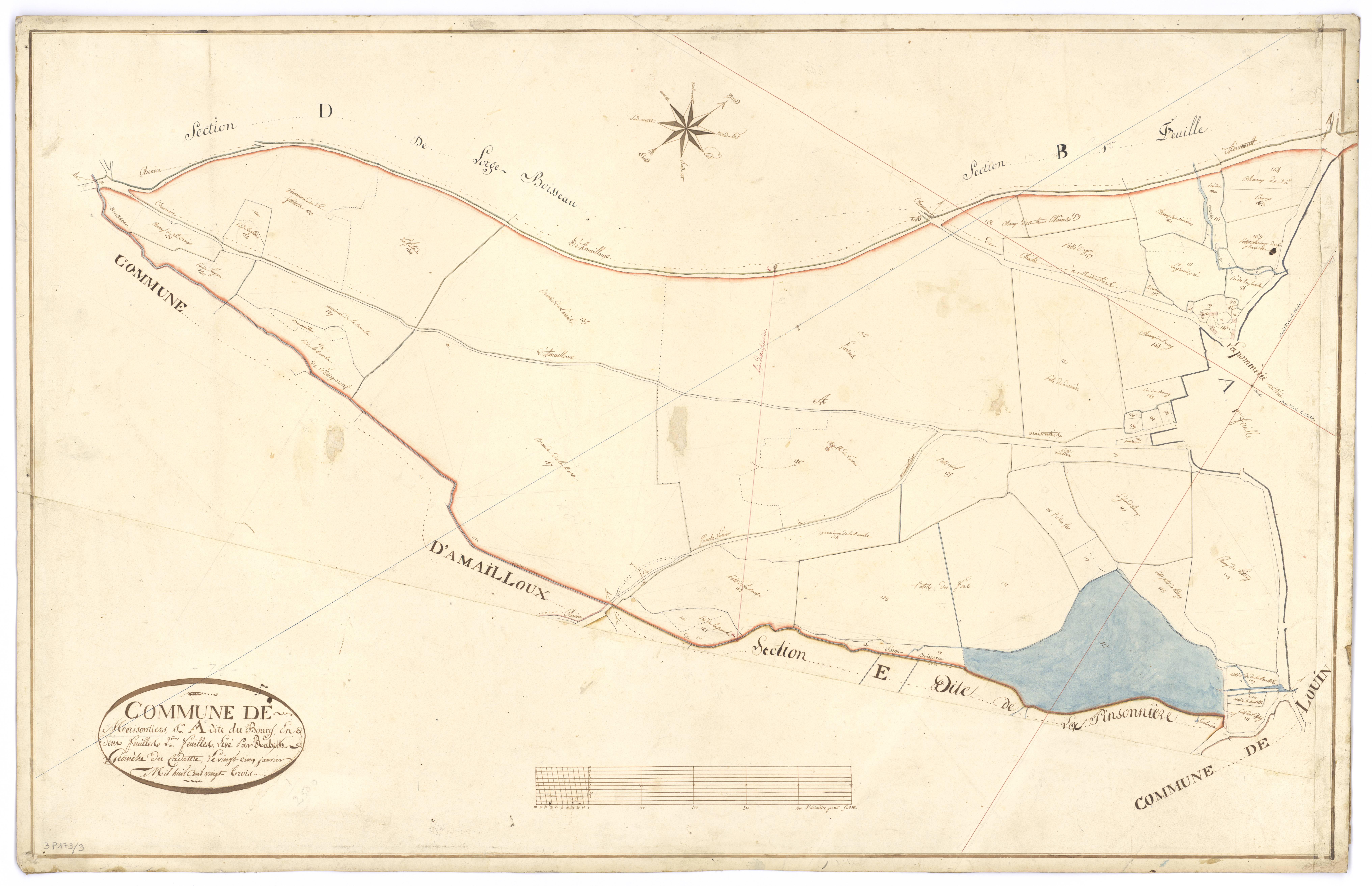 Maisontiers - FRAD079_CADASTRE_NAPOLEONIEN Section A2 dite du Bourg