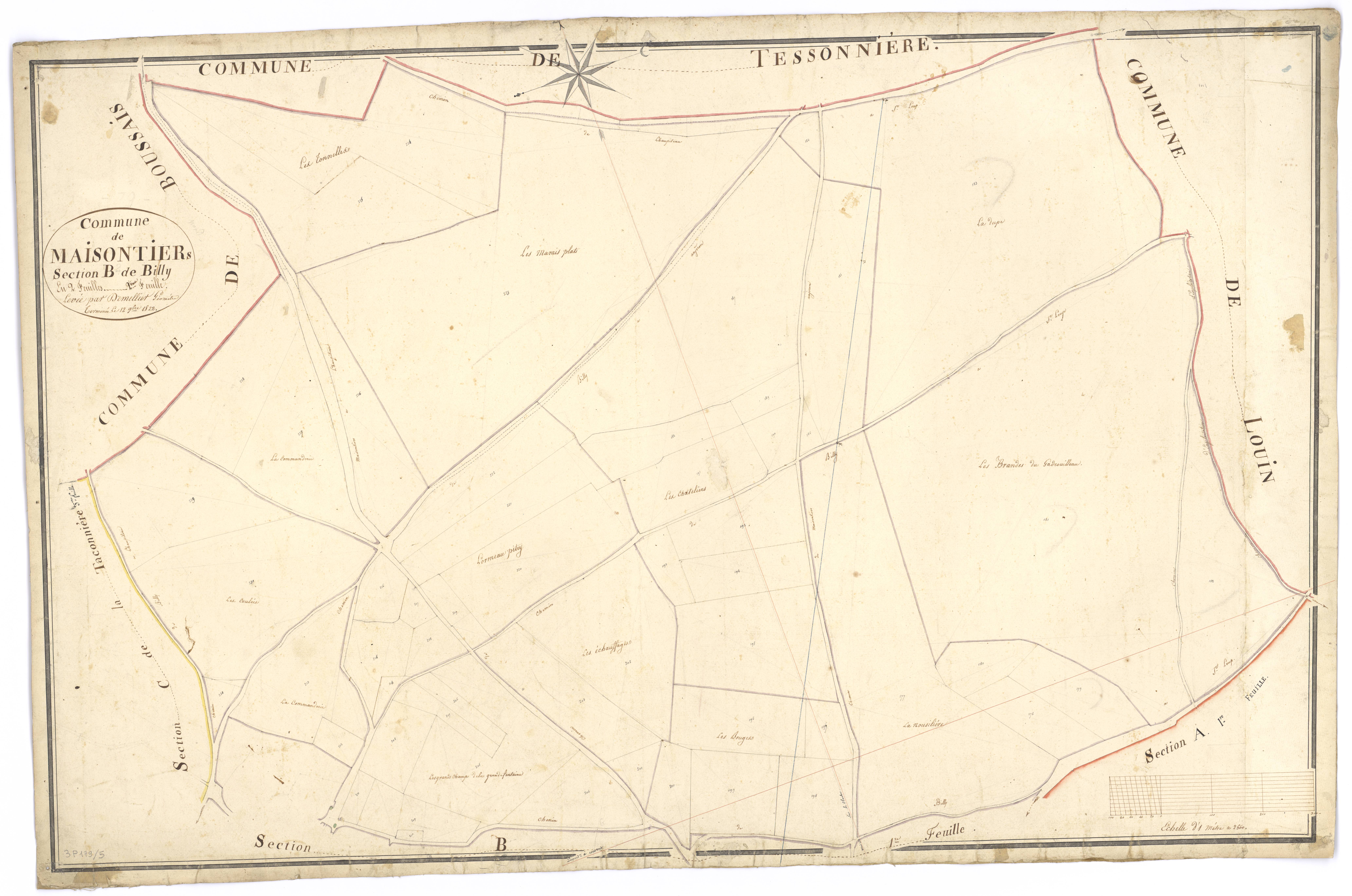 Maisontiers - FRAD079_CADASTRE_NAPOLEONIEN Section B2 dite de Billy