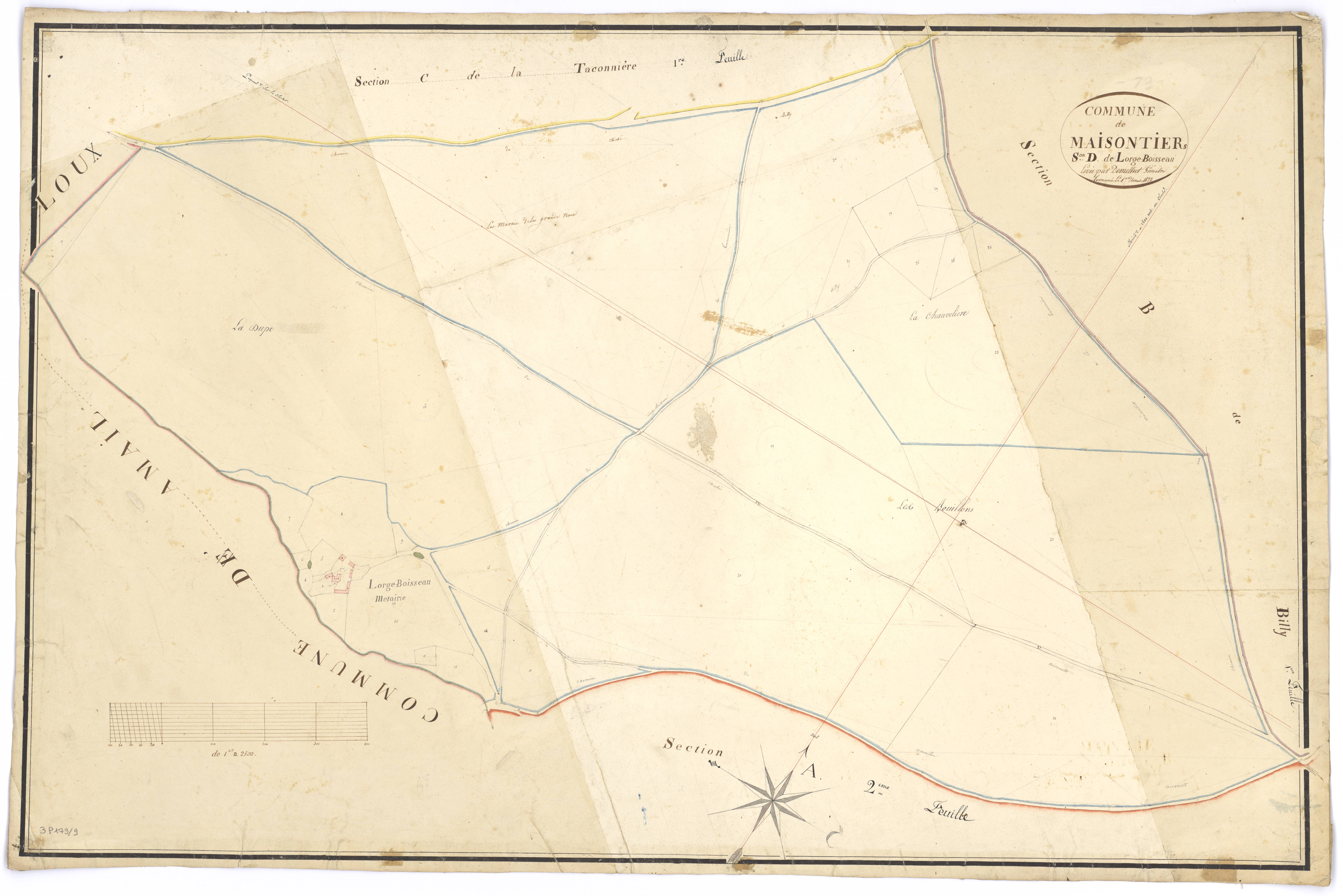 Maisontiers - FRAD079_CADASTRE_NAPOLEONIEN Section D dite de Lorge-Boisseau