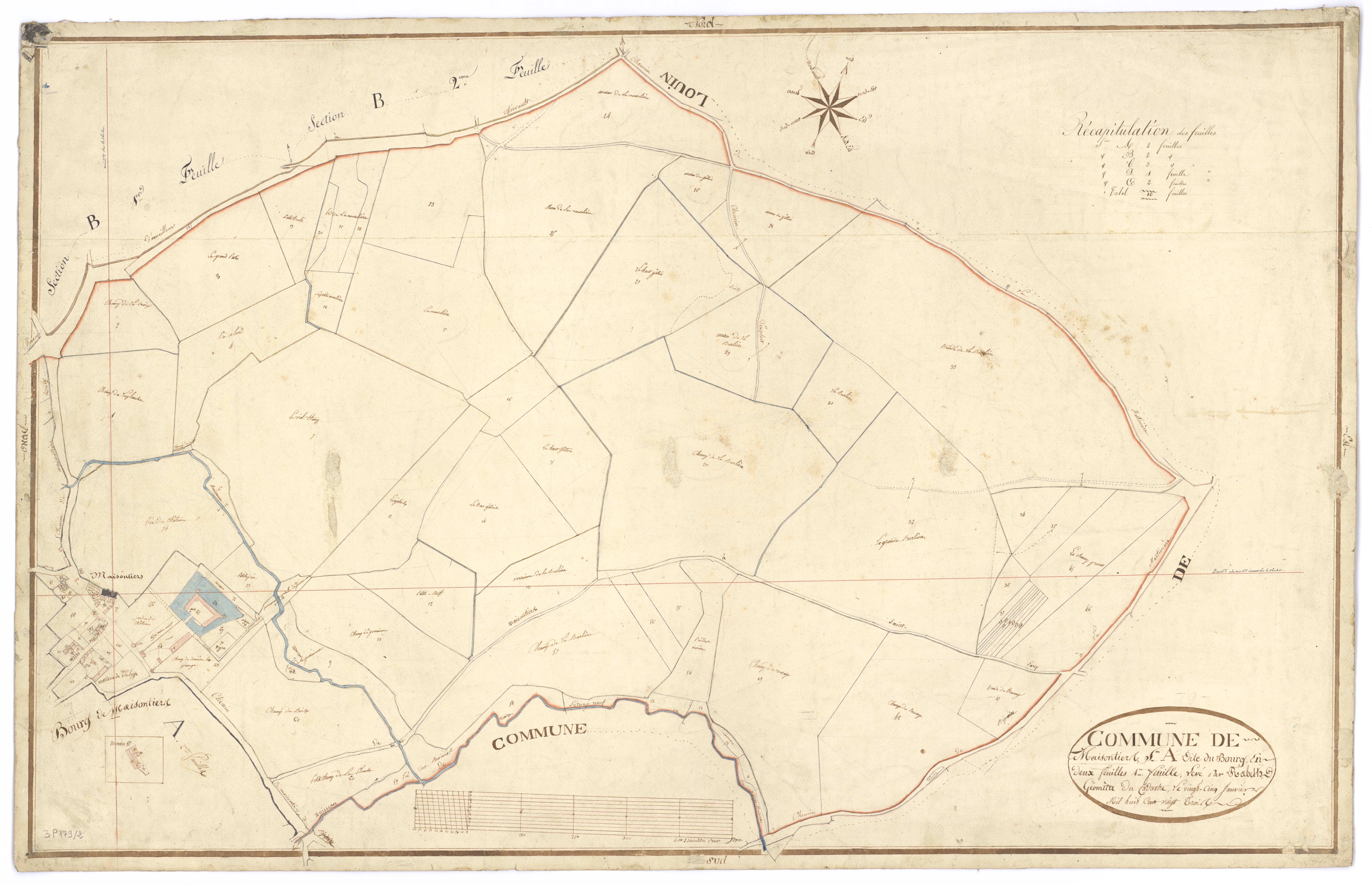 Maisontiers - FRAD079_CADASTRE_NAPOLEONIEN Section A1 dite du Bourg