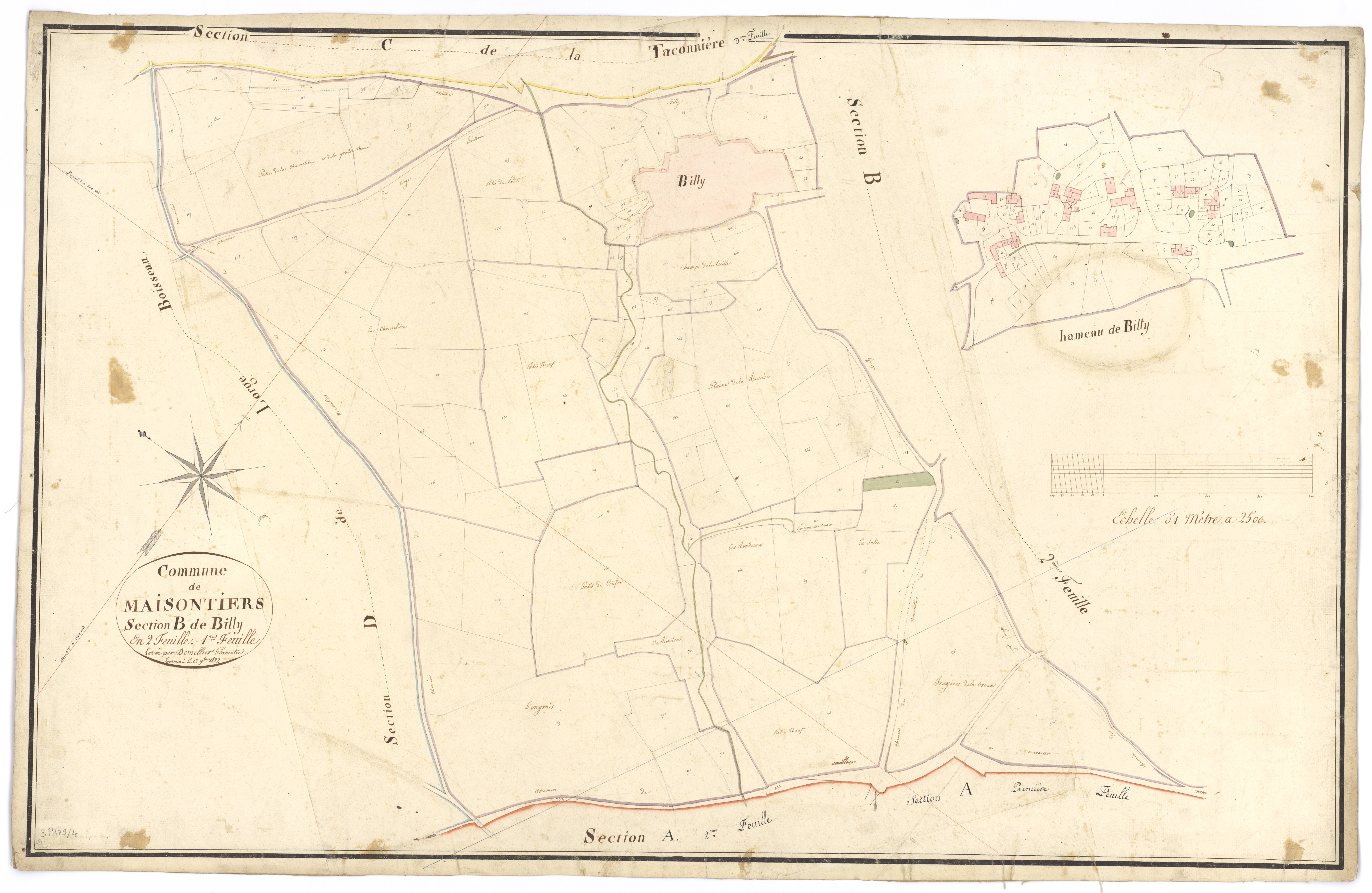 Maisontiers - FRAD079_CADASTRE_NAPOLEONIEN Section B1 dite de Billy