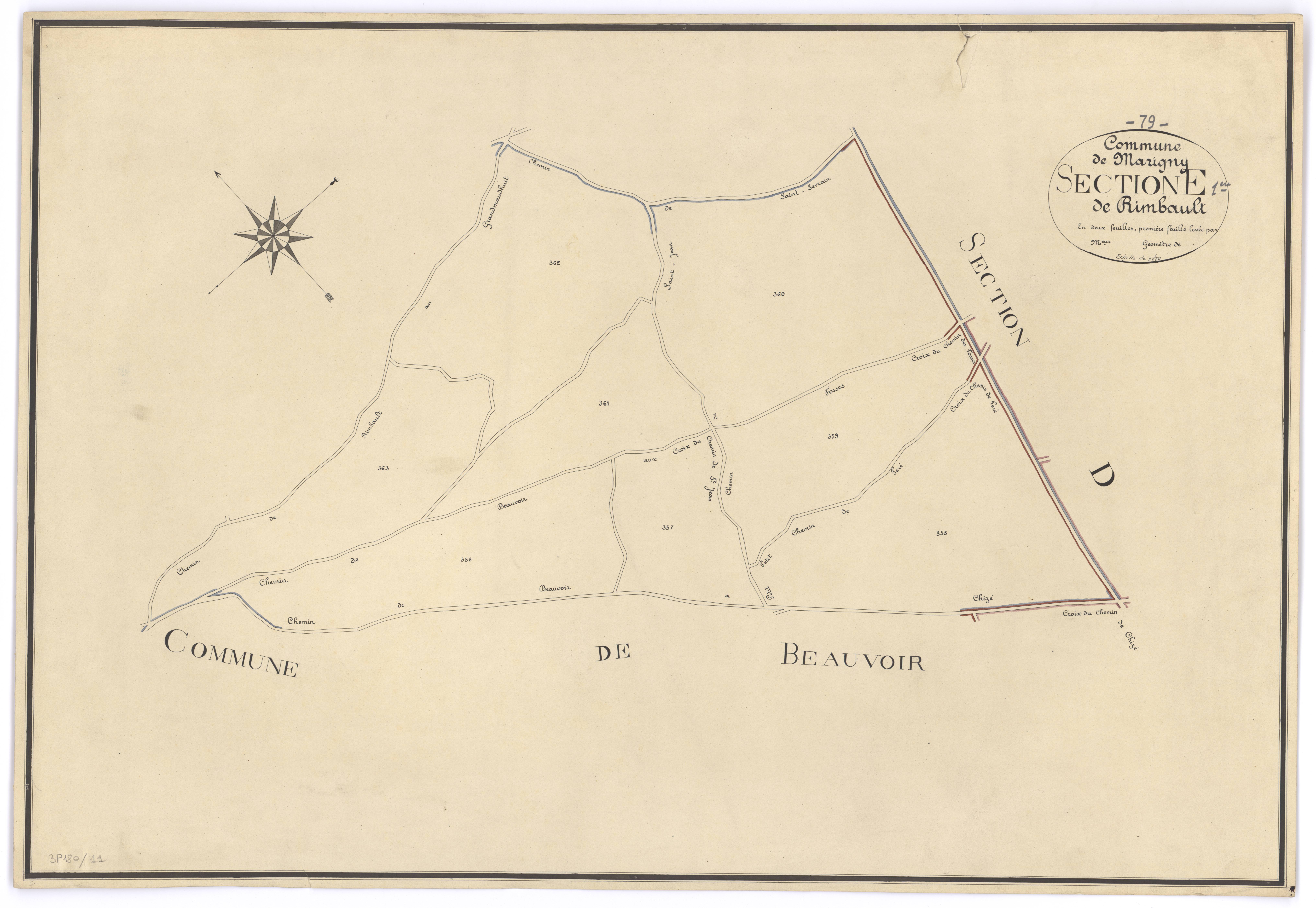 Marigny - FRAD079_CADASTRE_NAPOLEONIEN Section E1 dite de Rimbault 