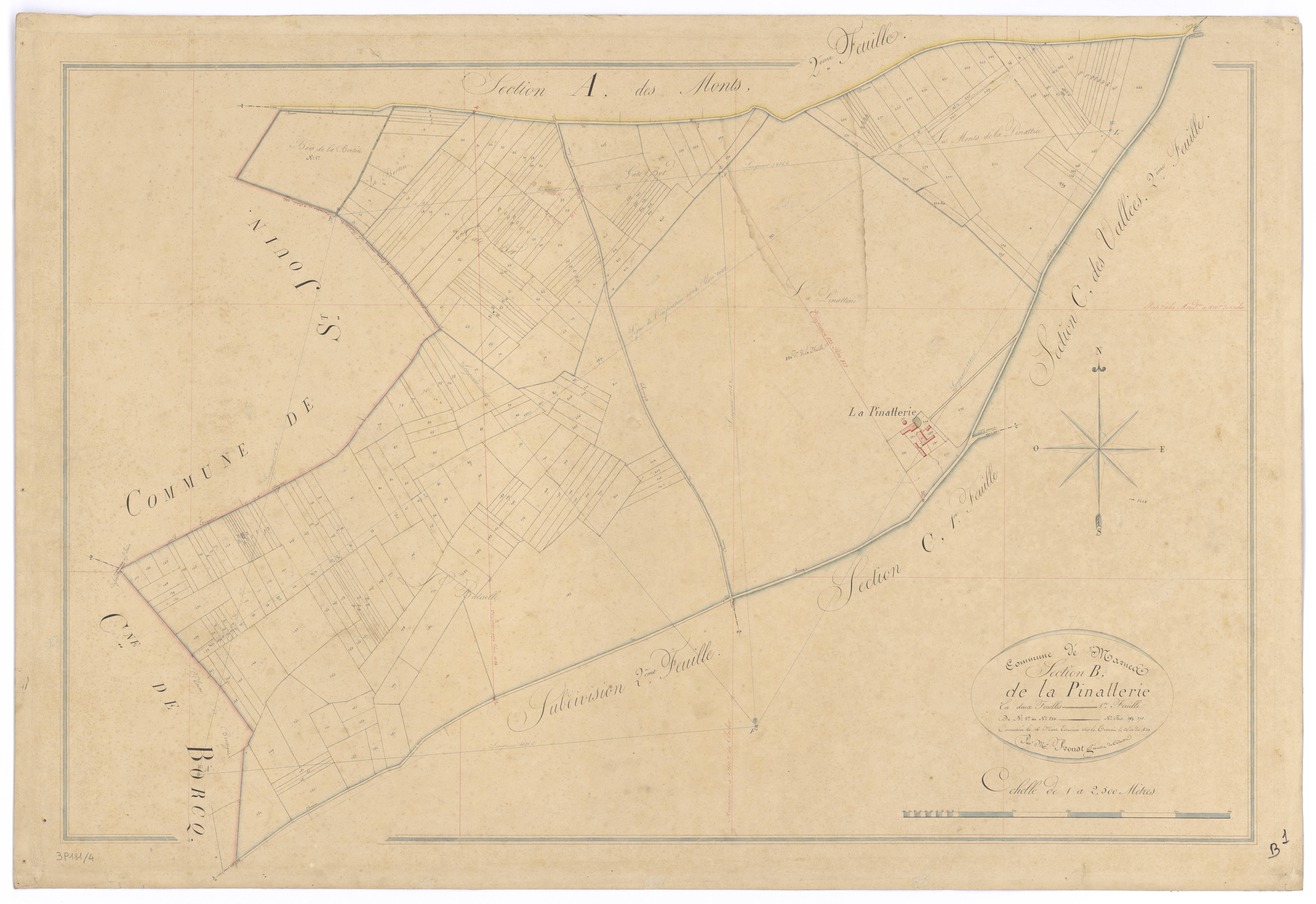 Marnes - FRAD079_CADASTRE_NAPOLEONIEN Section B1 dite de la Pinnatterie 