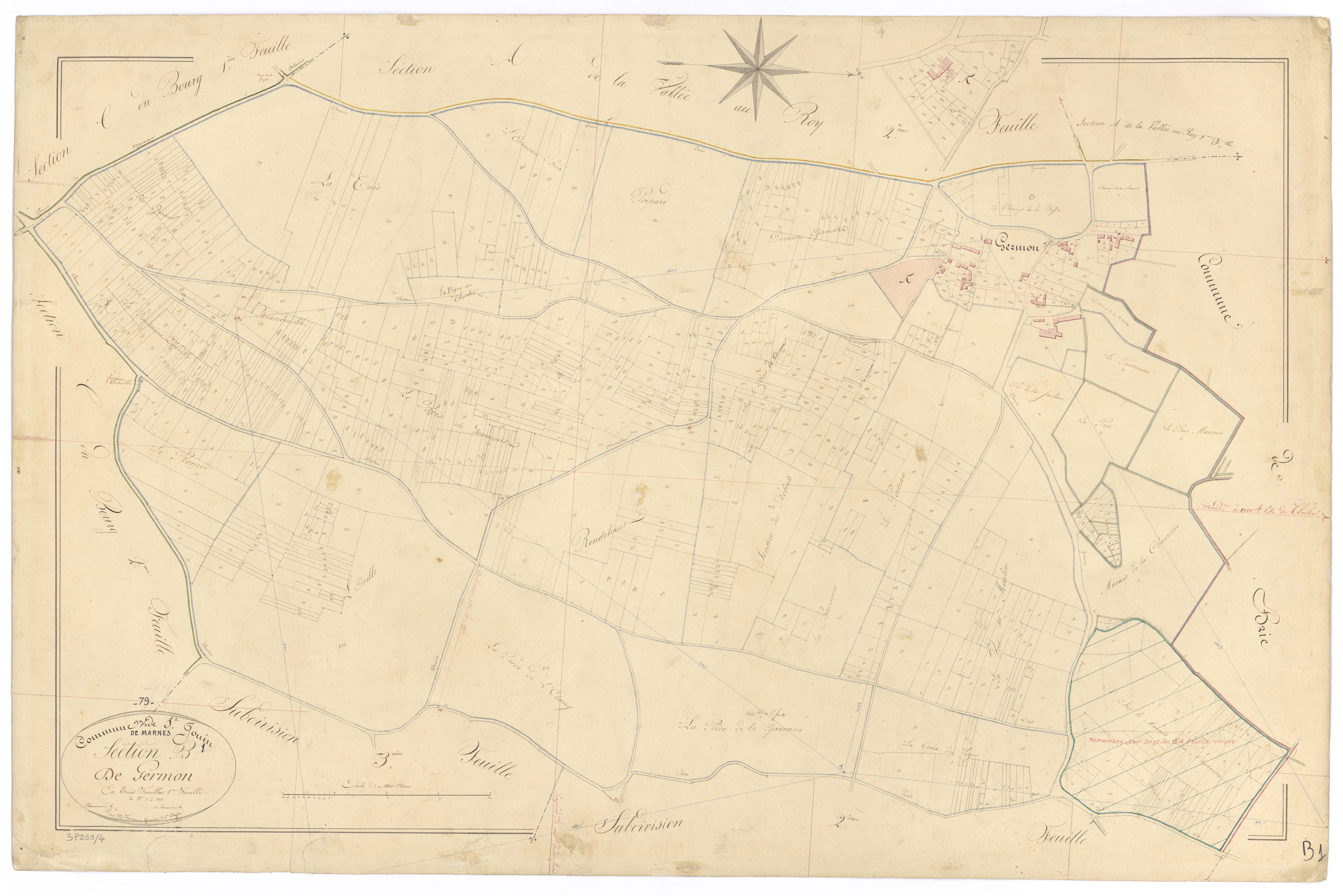 Marnes - FRAD079_CADASTRE_NAPOLEONIEN Section B1 dite de Germon 