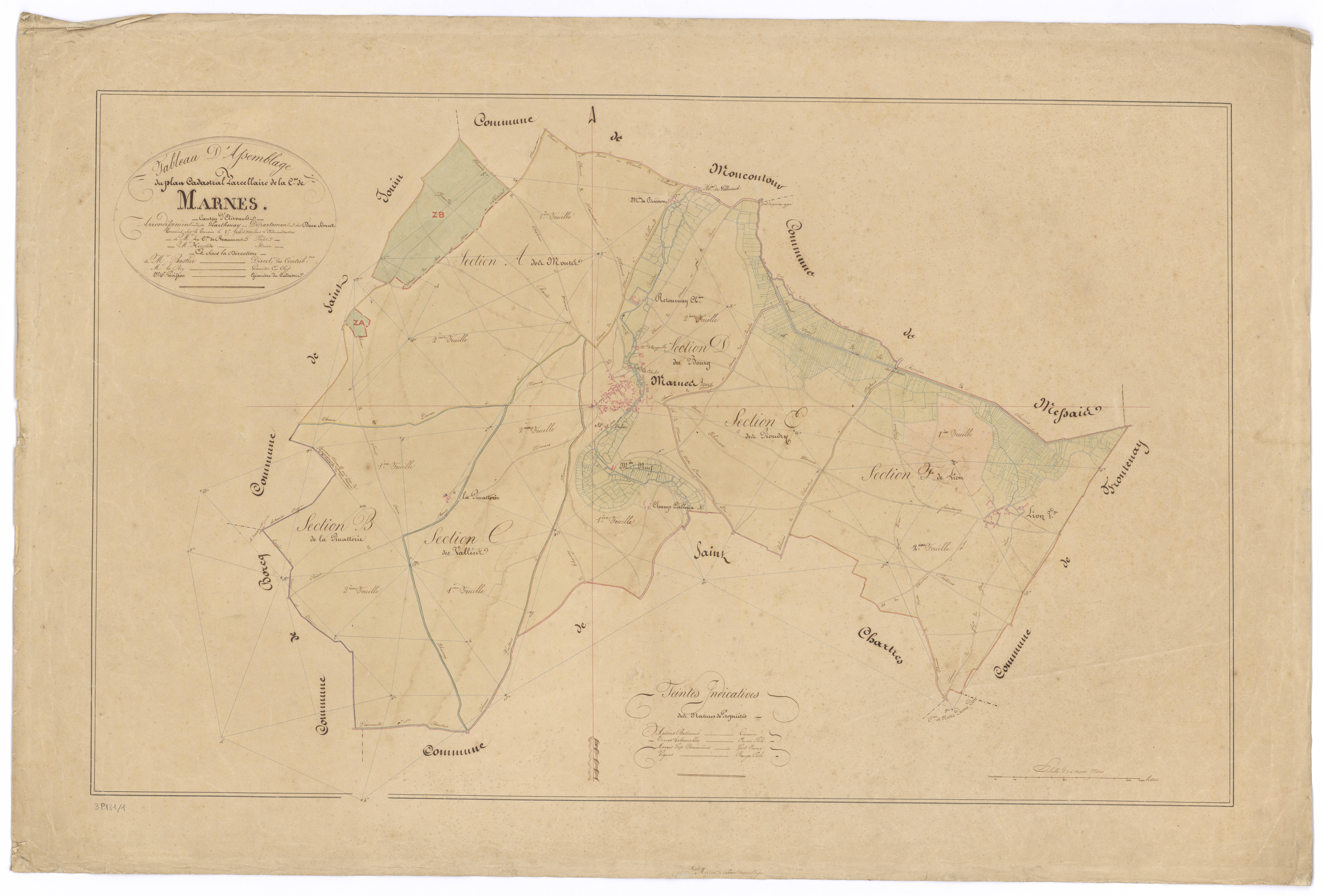 Marnes - FRAD079_CADASTRE_NAPOLEONIEN Tableau d'assemblage 