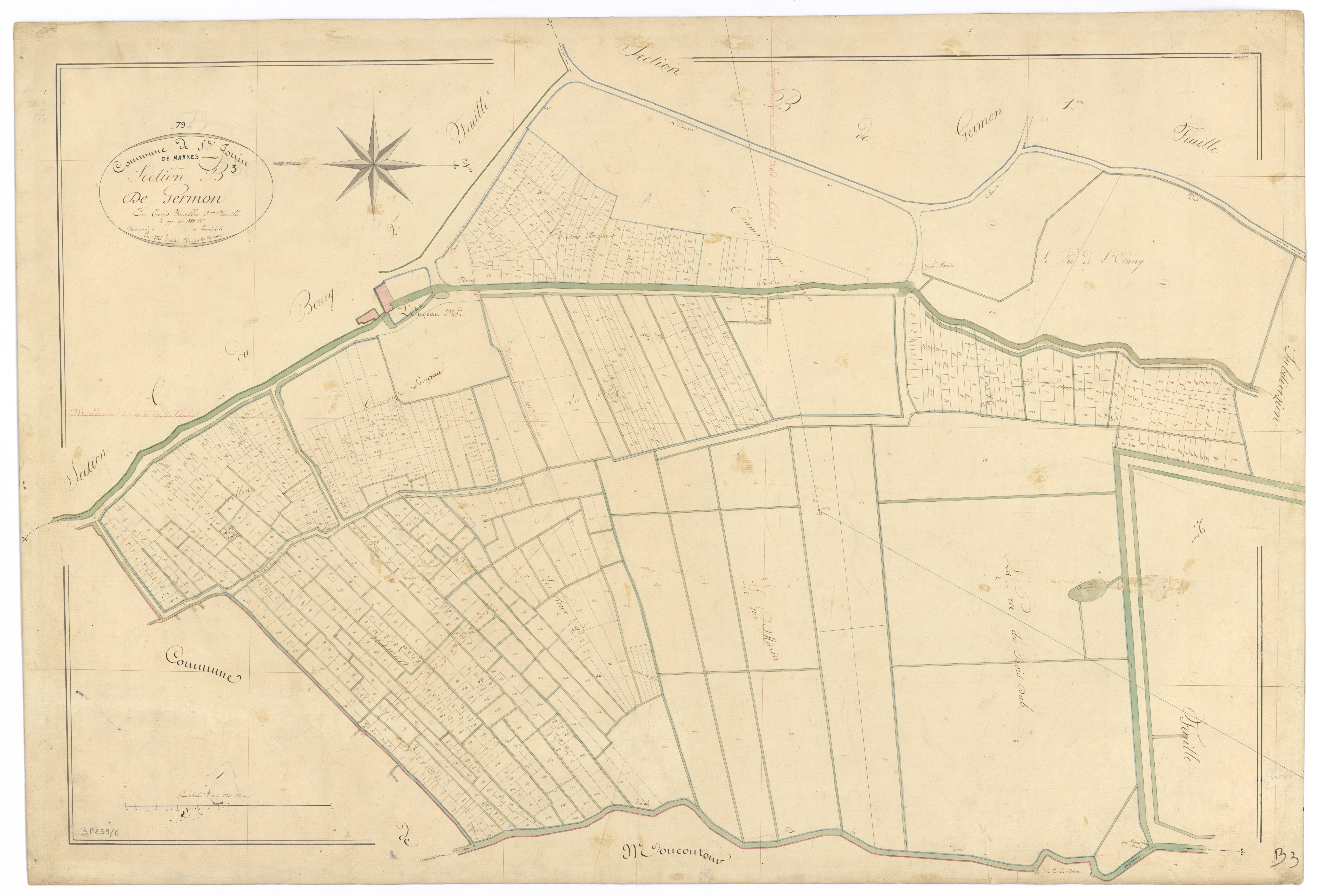 Marnes - FRAD079_CADASTRE_NAPOLEONIEN Section B3 dite de Germon 