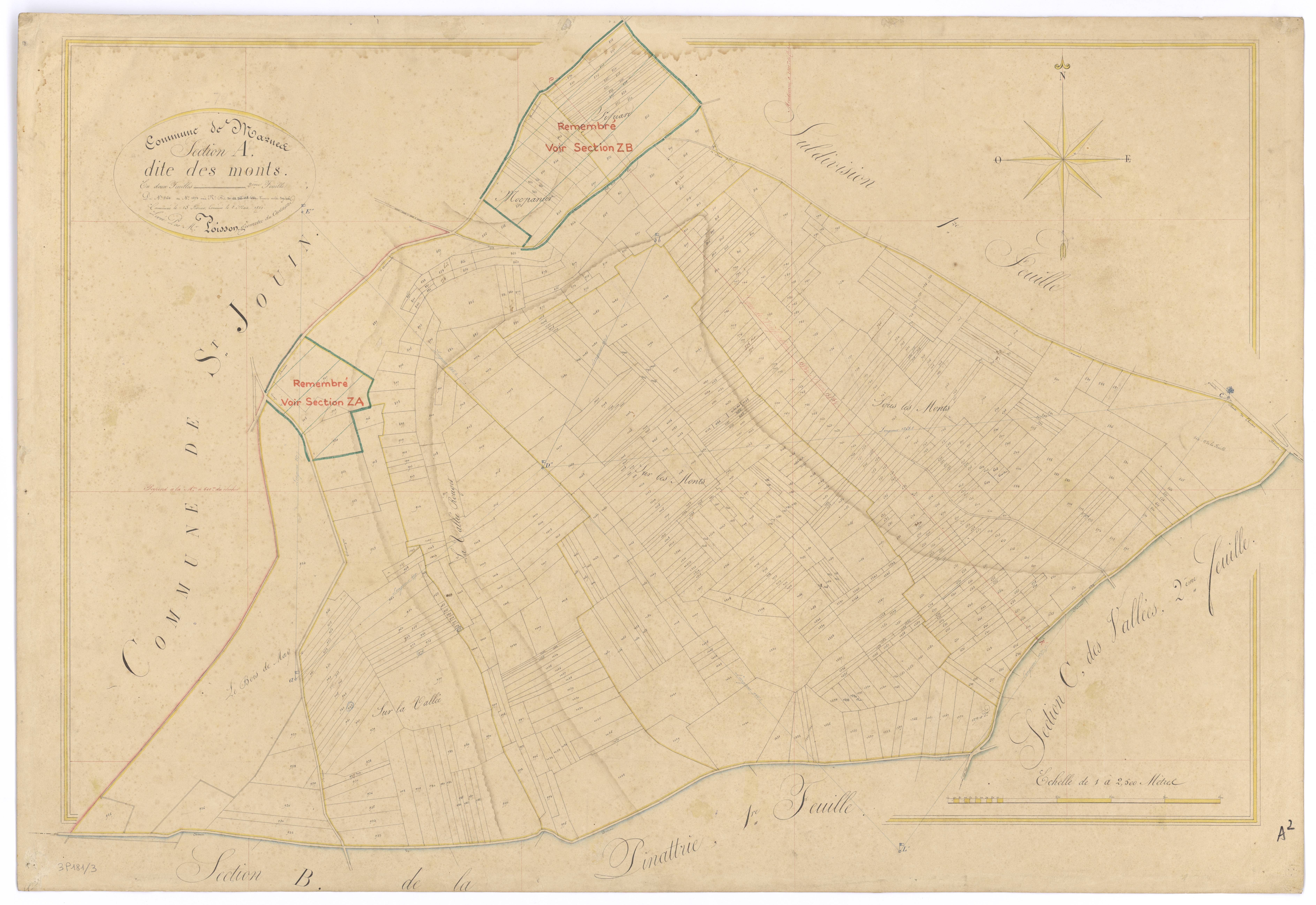 Marnes - FRAD079_CADASTRE_NAPOLEONIEN Section A2 dite des Monts 
